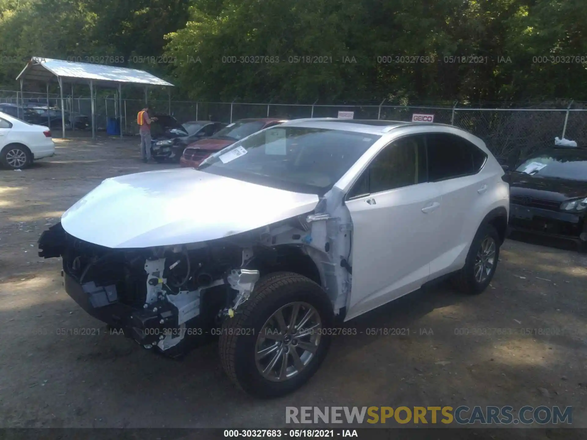 2 Photograph of a damaged car JTJDARDZ4M5023993 LEXUS NX 2021