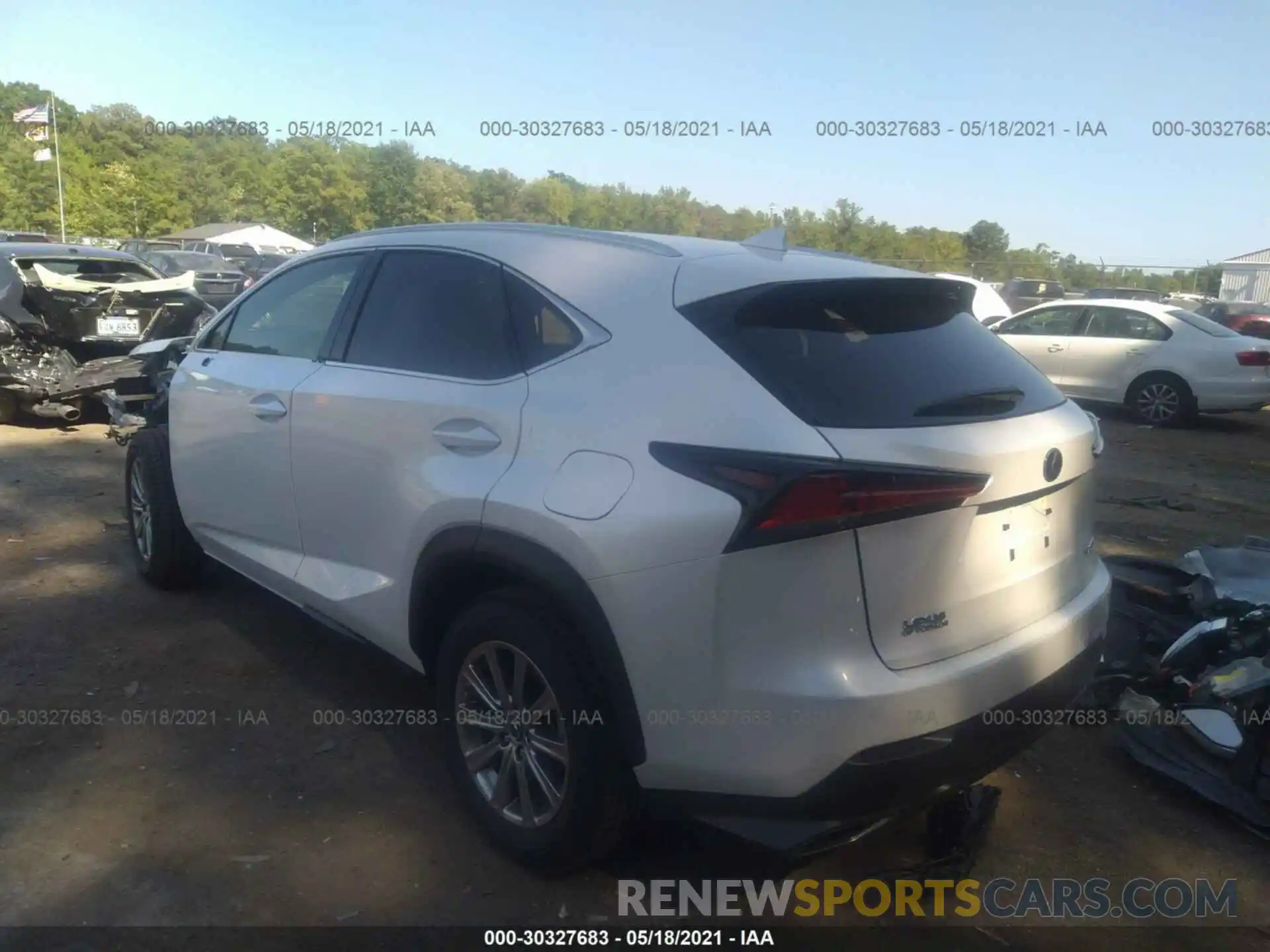 3 Фотография поврежденного автомобиля JTJDARDZ4M5023993 LEXUS NX 2021