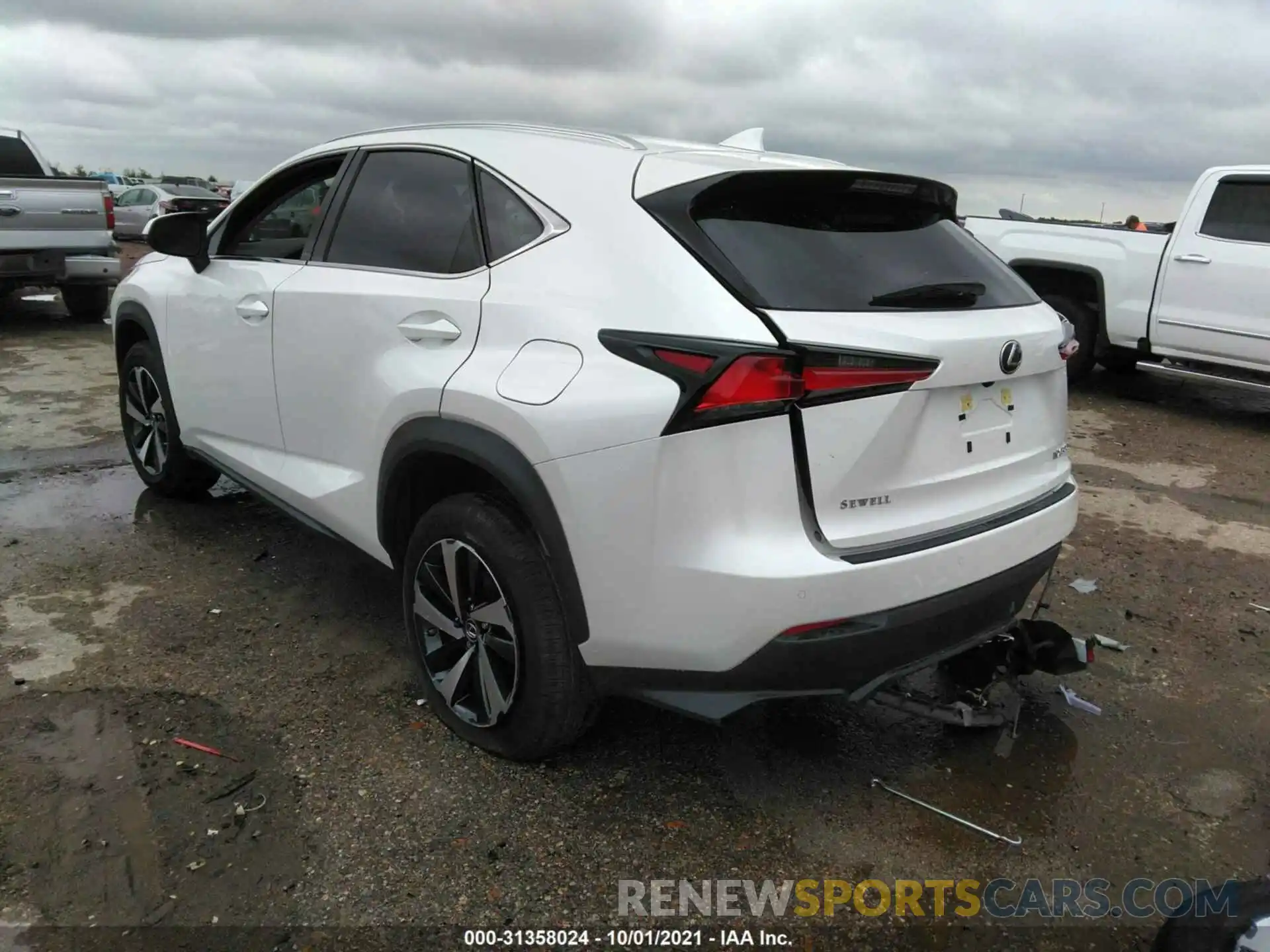 3 Фотография поврежденного автомобиля JTJGARBZ1M5030285 LEXUS NX 2021