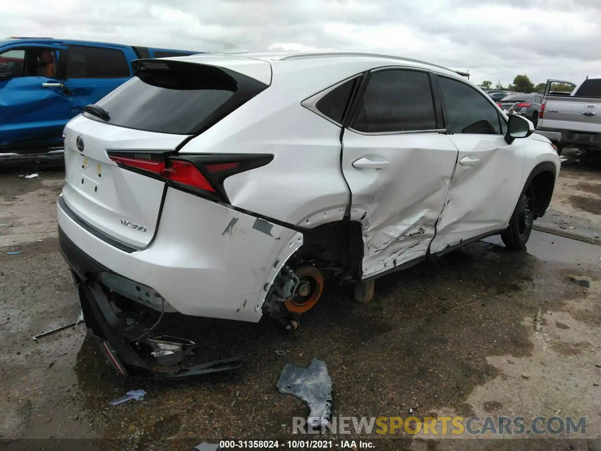 4 Фотография поврежденного автомобиля JTJGARBZ1M5030285 LEXUS NX 2021