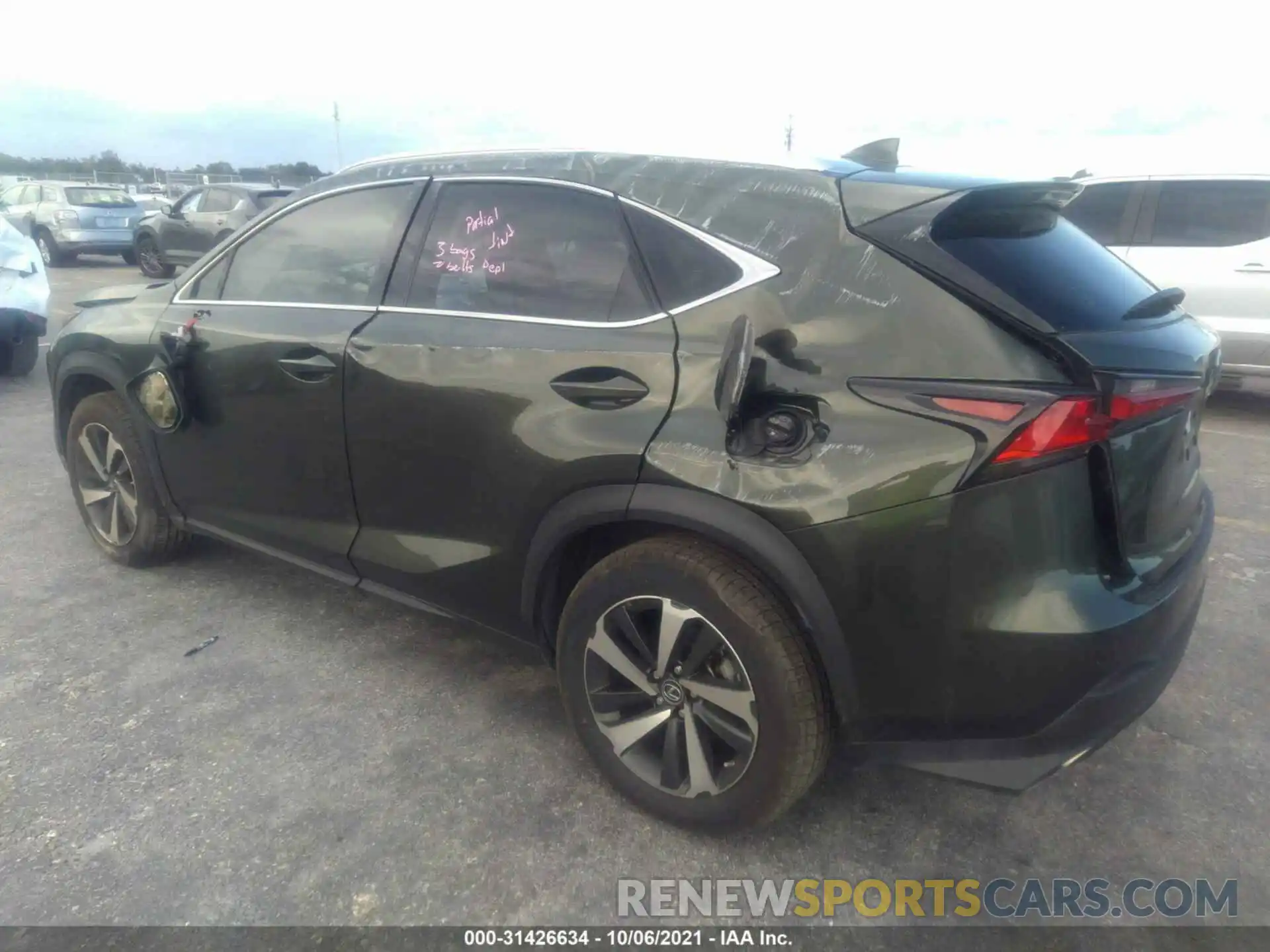 3 Фотография поврежденного автомобиля JTJGARBZ7M2187157 LEXUS NX 2021