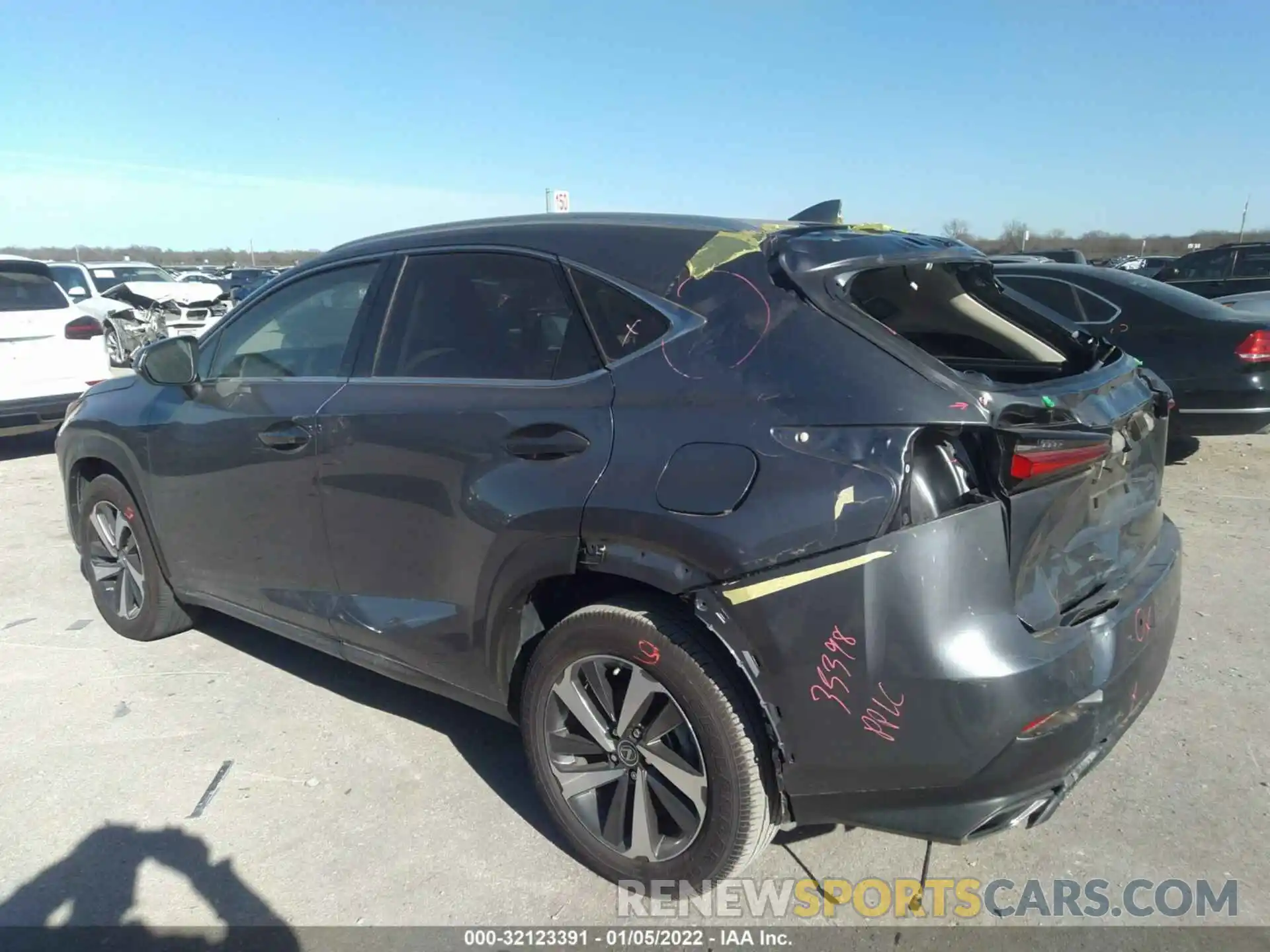 3 Фотография поврежденного автомобиля JTJGARBZ9M2183384 LEXUS NX 2021