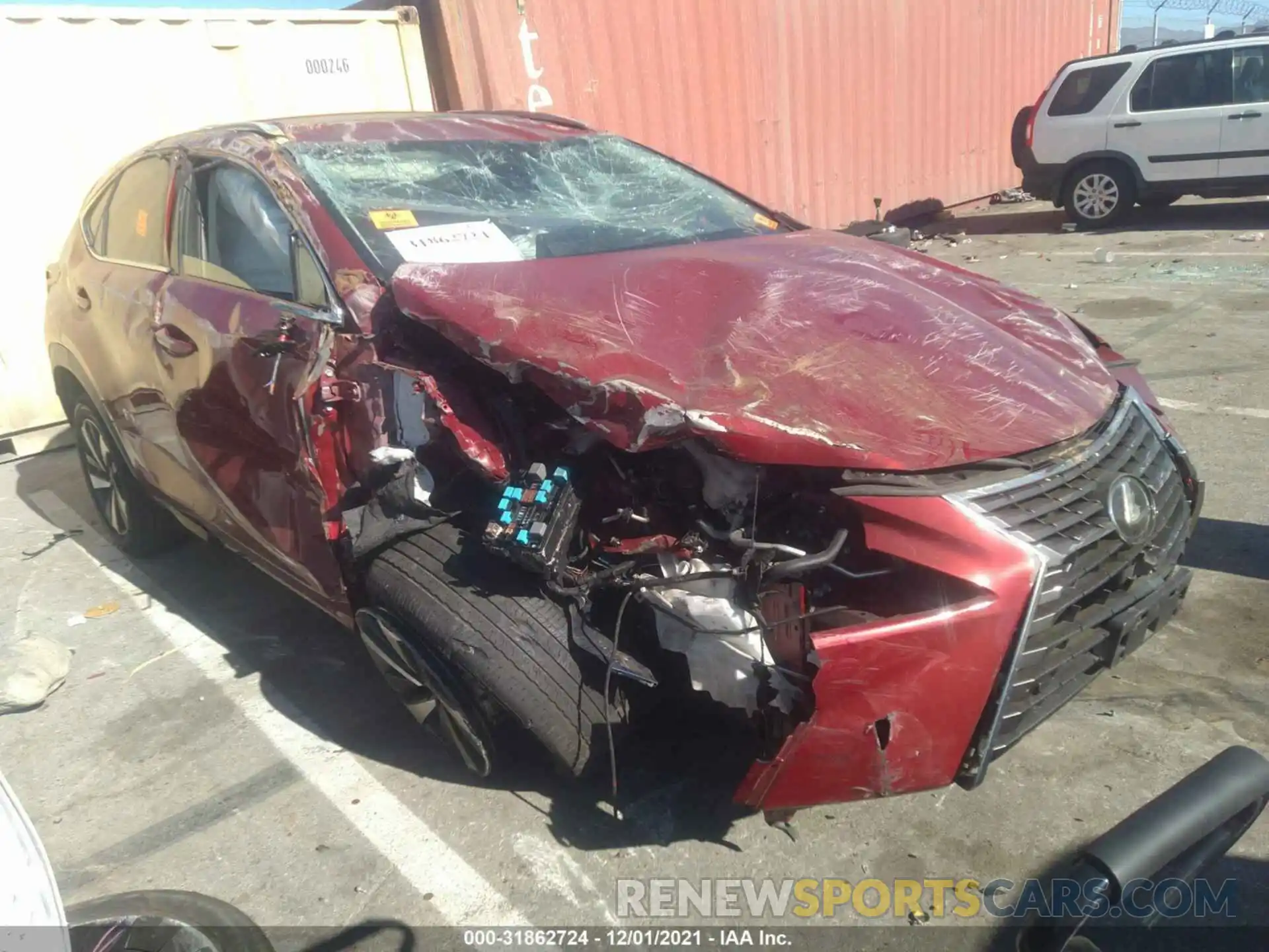 1 Photograph of a damaged car JTJGARBZXM5022136 LEXUS NX 2021