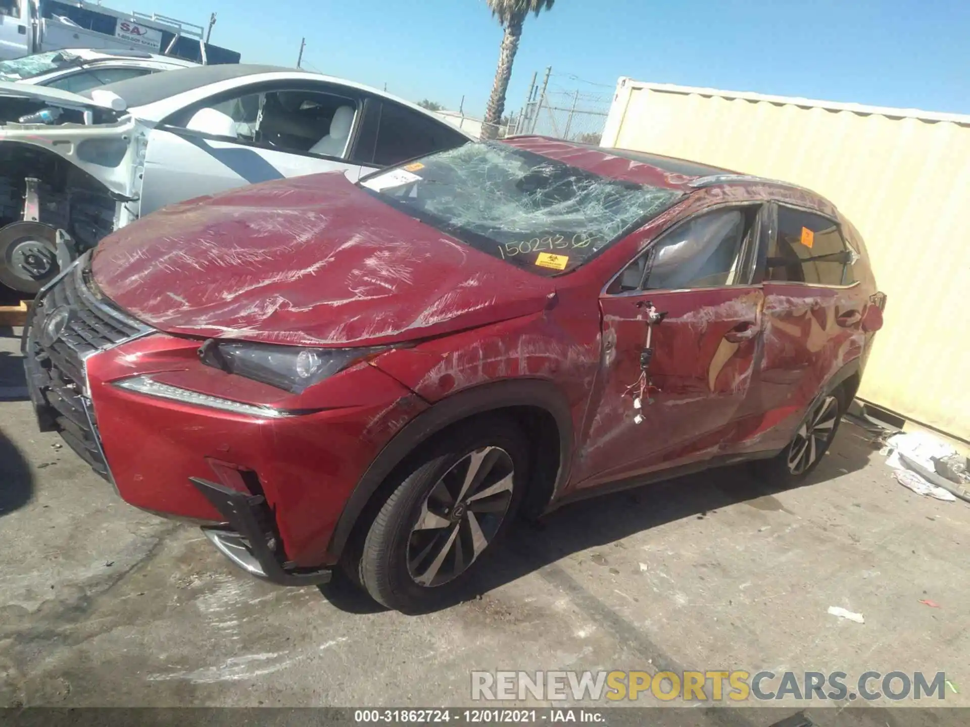 2 Photograph of a damaged car JTJGARBZXM5022136 LEXUS NX 2021