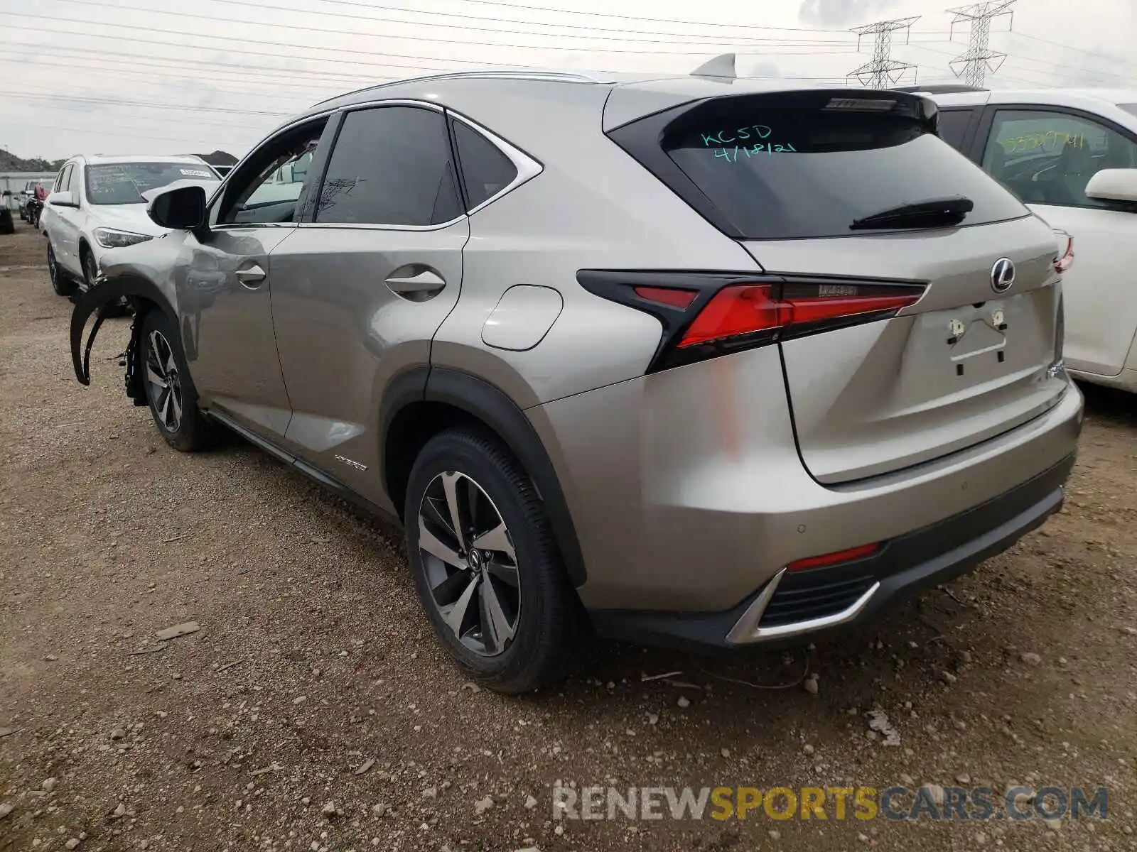 3 Фотография поврежденного автомобиля JTJGJRDZ7M5012192 LEXUS NX 2021