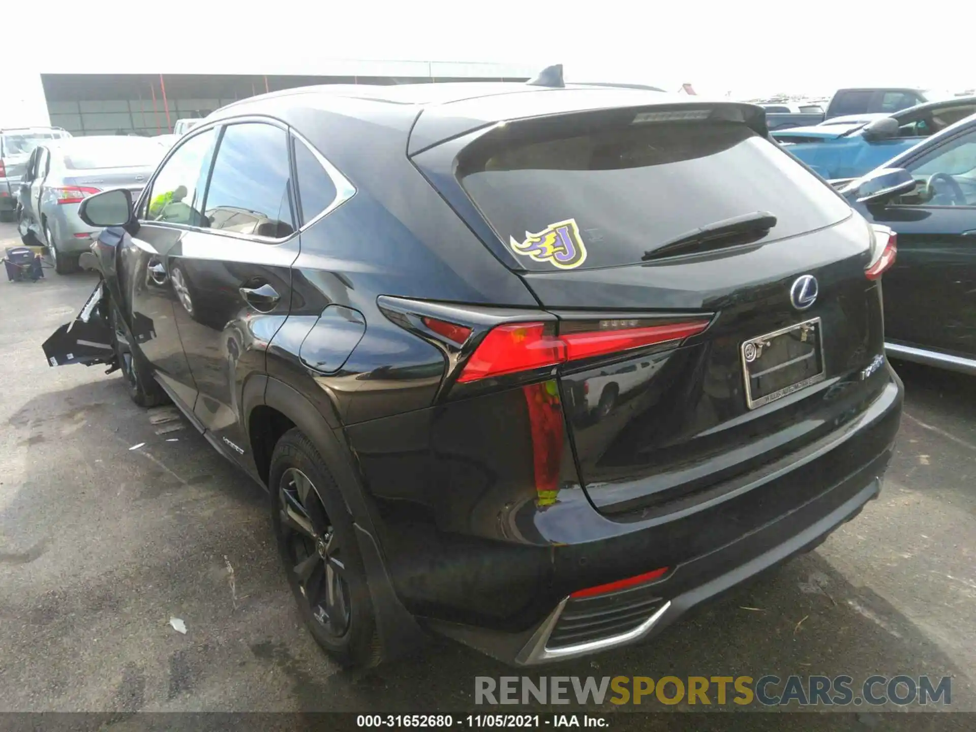 3 Фотография поврежденного автомобиля JTJGJRDZXM2160645 LEXUS NX 2021