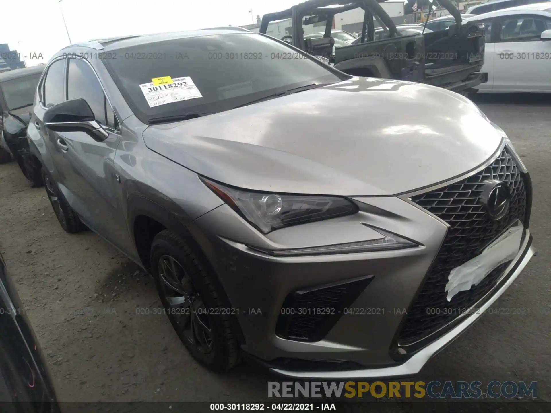 1 Фотография поврежденного автомобиля JTJSARBZ0M2184160 LEXUS NX 2021