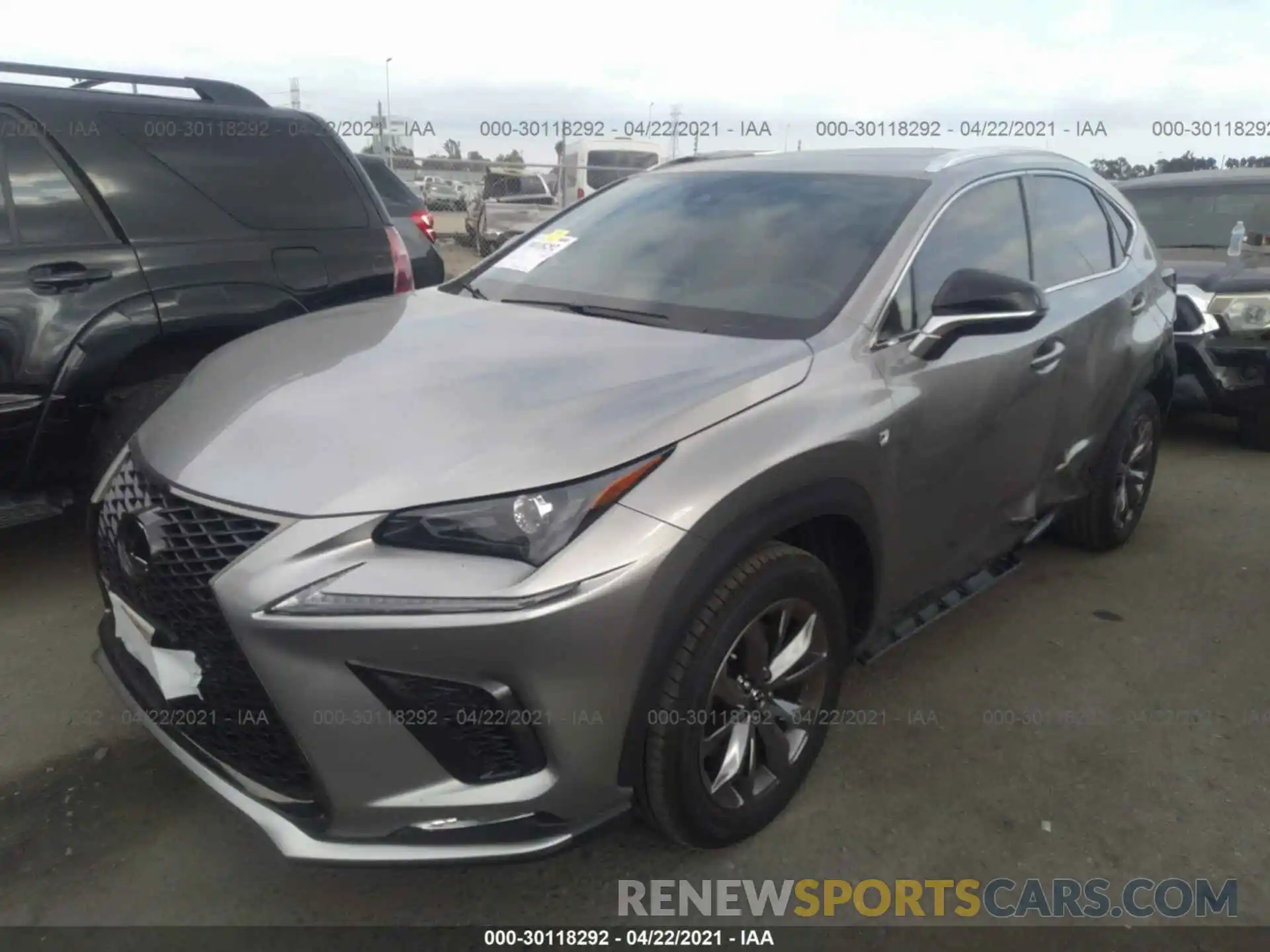 2 Фотография поврежденного автомобиля JTJSARBZ0M2184160 LEXUS NX 2021