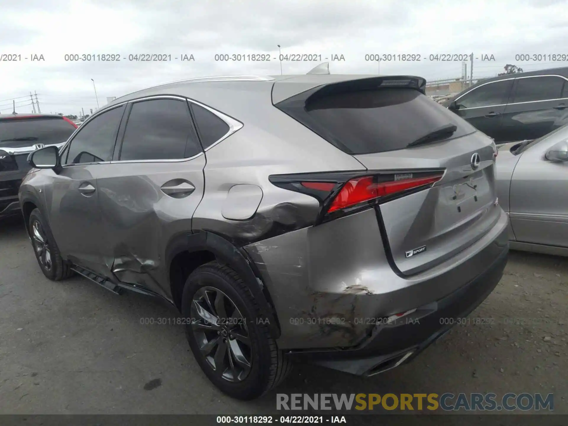 6 Фотография поврежденного автомобиля JTJSARBZ0M2184160 LEXUS NX 2021