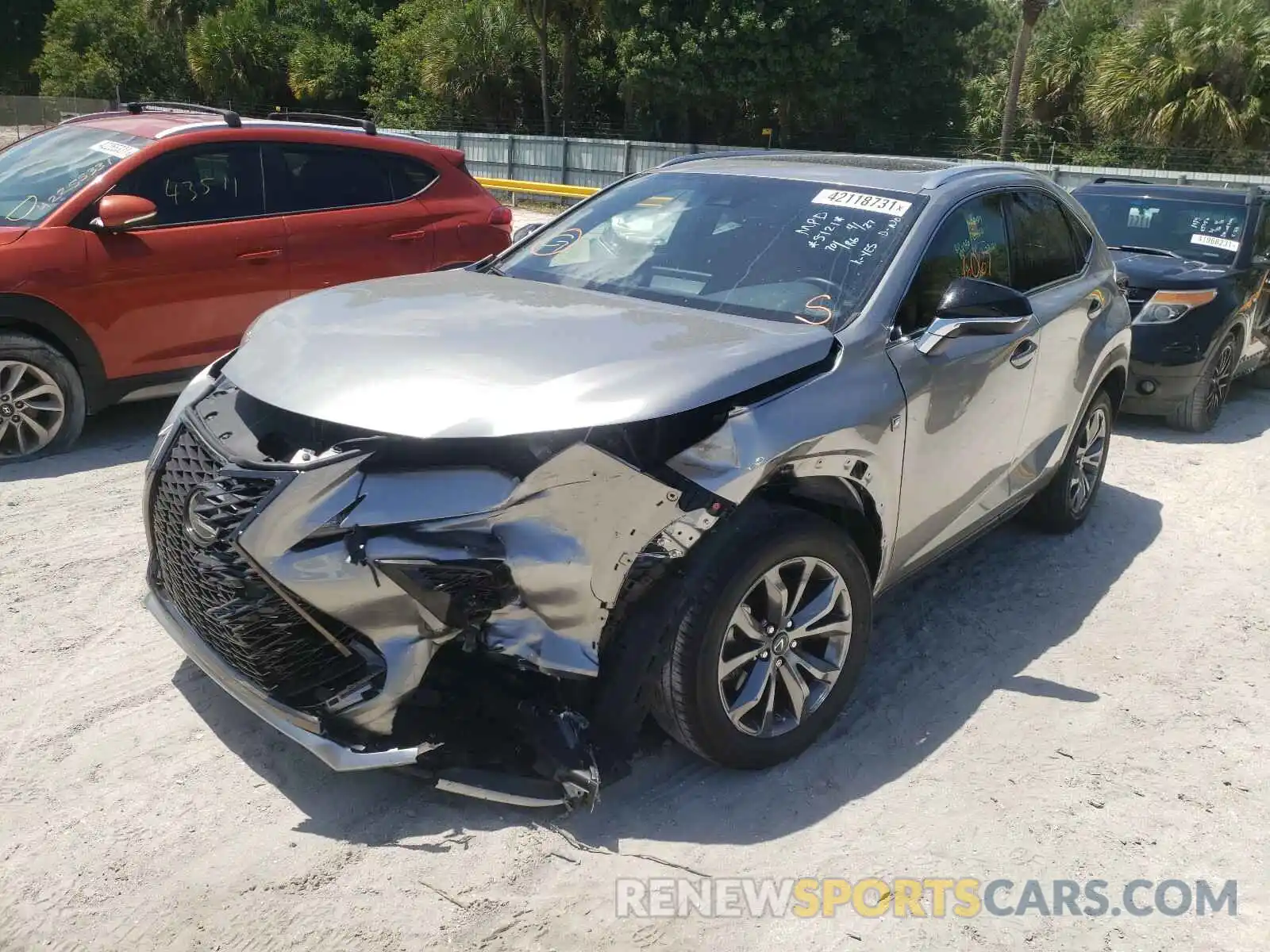 2 Фотография поврежденного автомобиля JTJSARBZ1M2184250 LEXUS NX 2021