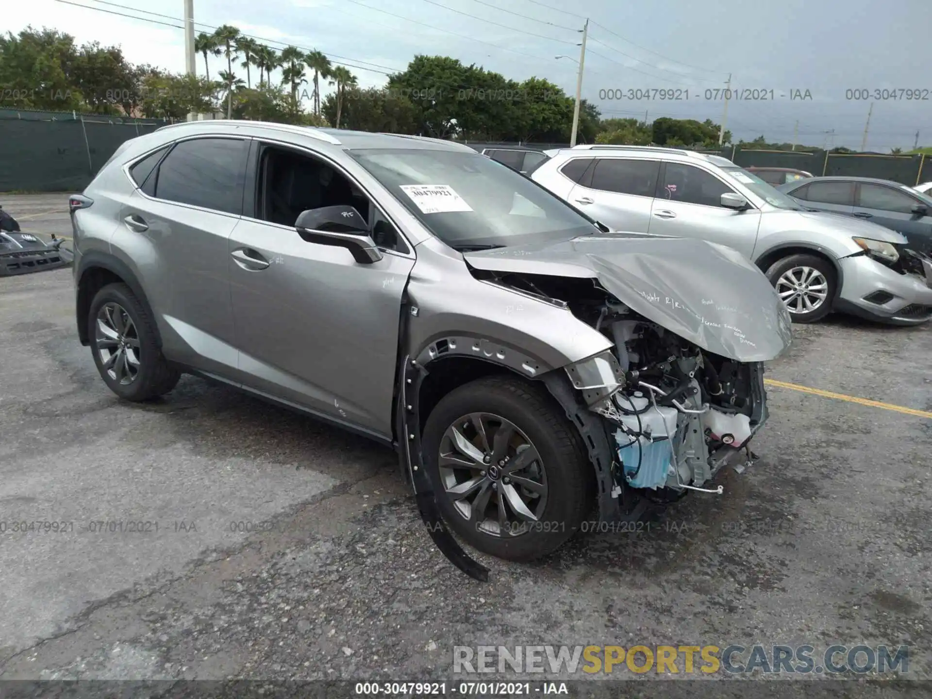 1 Photograph of a damaged car JTJSARBZ1M2193739 LEXUS NX 2021