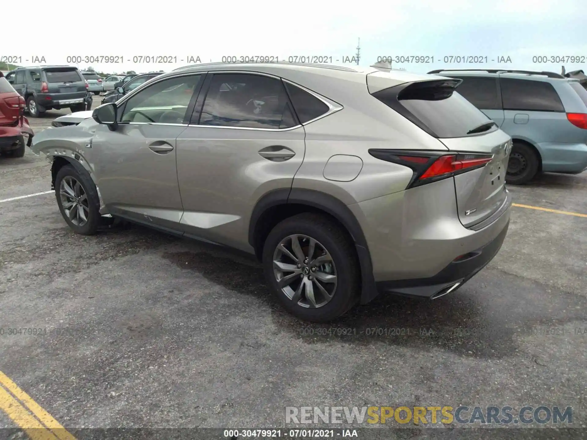 3 Фотография поврежденного автомобиля JTJSARBZ1M2193739 LEXUS NX 2021