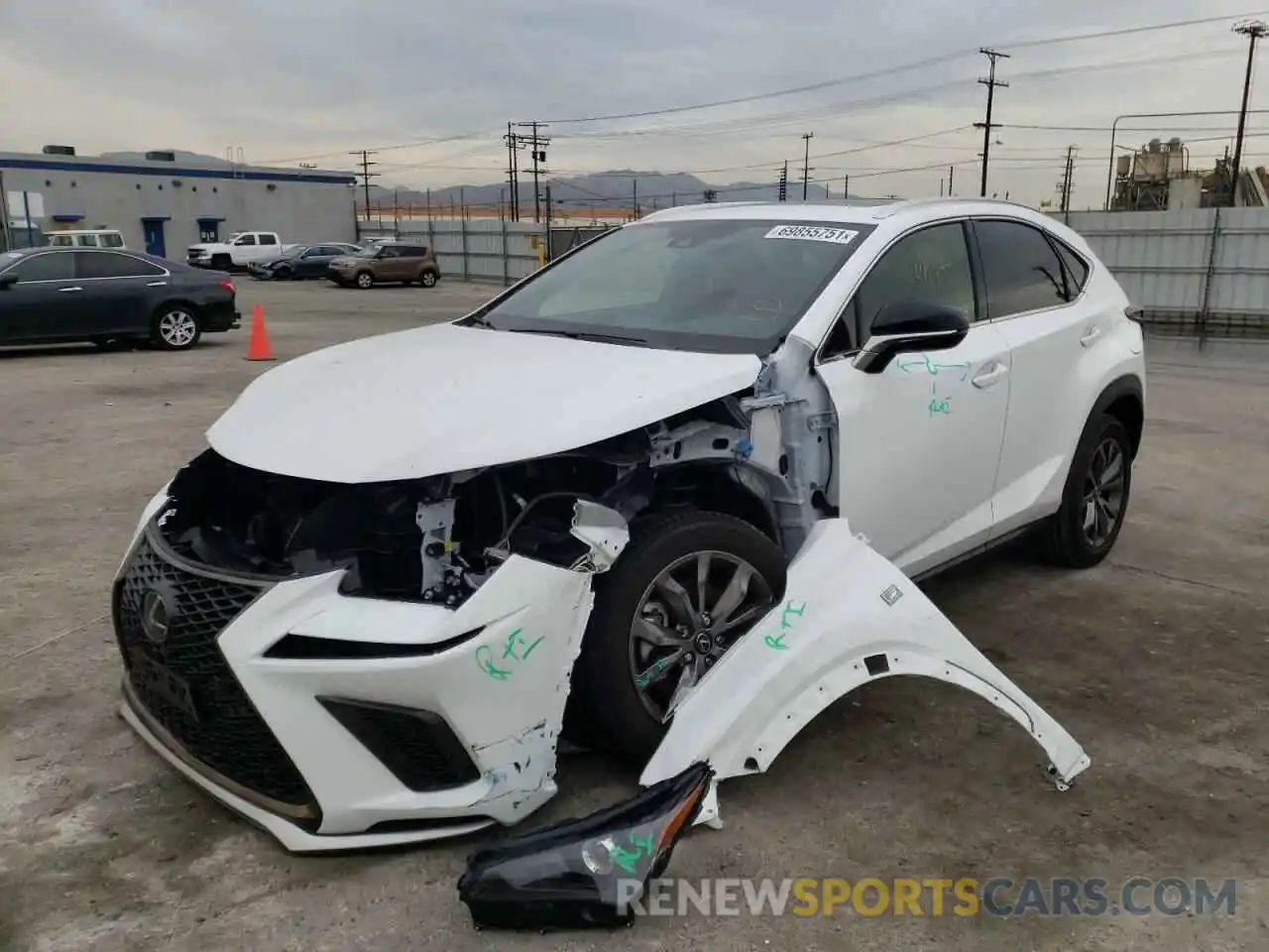 2 Photograph of a damaged car JTJSARBZ4M2191404 LEXUS NX 2021