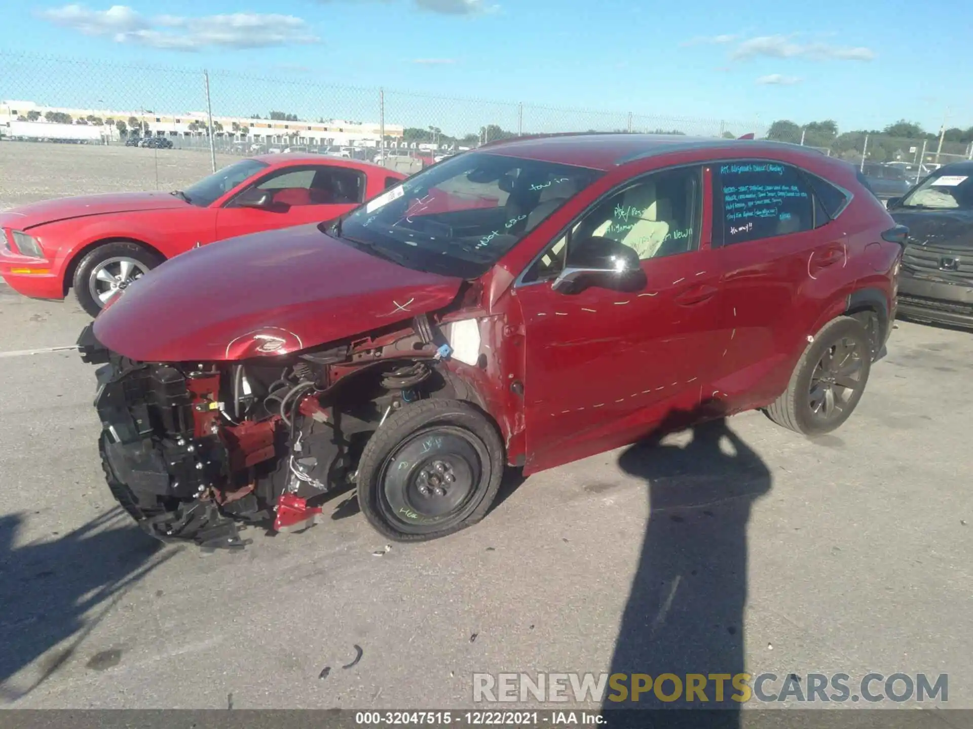 2 Photograph of a damaged car JTJSARBZ4M2200019 LEXUS NX 2021