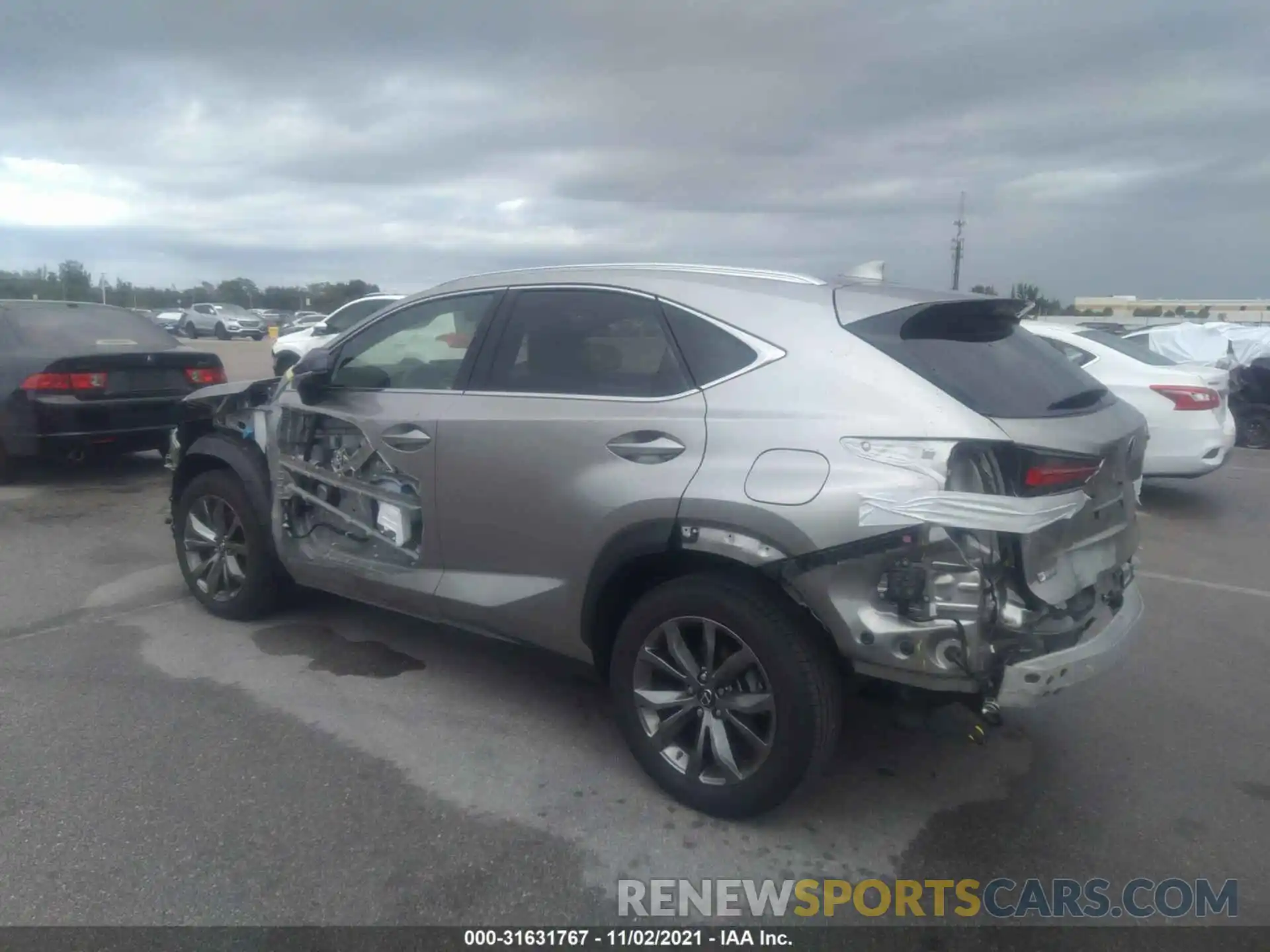 3 Фотография поврежденного автомобиля JTJSARBZ6M2192649 LEXUS NX 2021