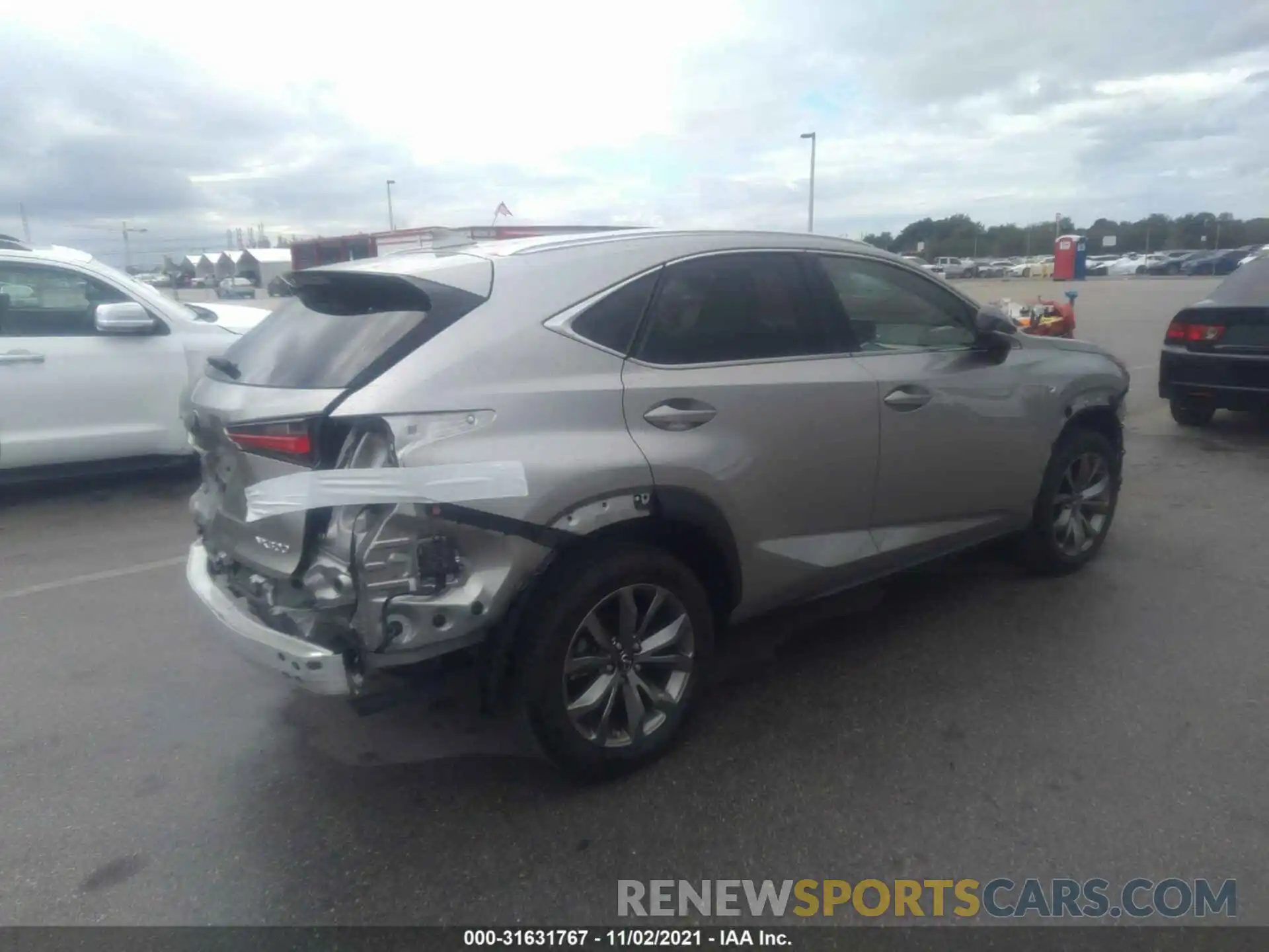 4 Фотография поврежденного автомобиля JTJSARBZ6M2192649 LEXUS NX 2021