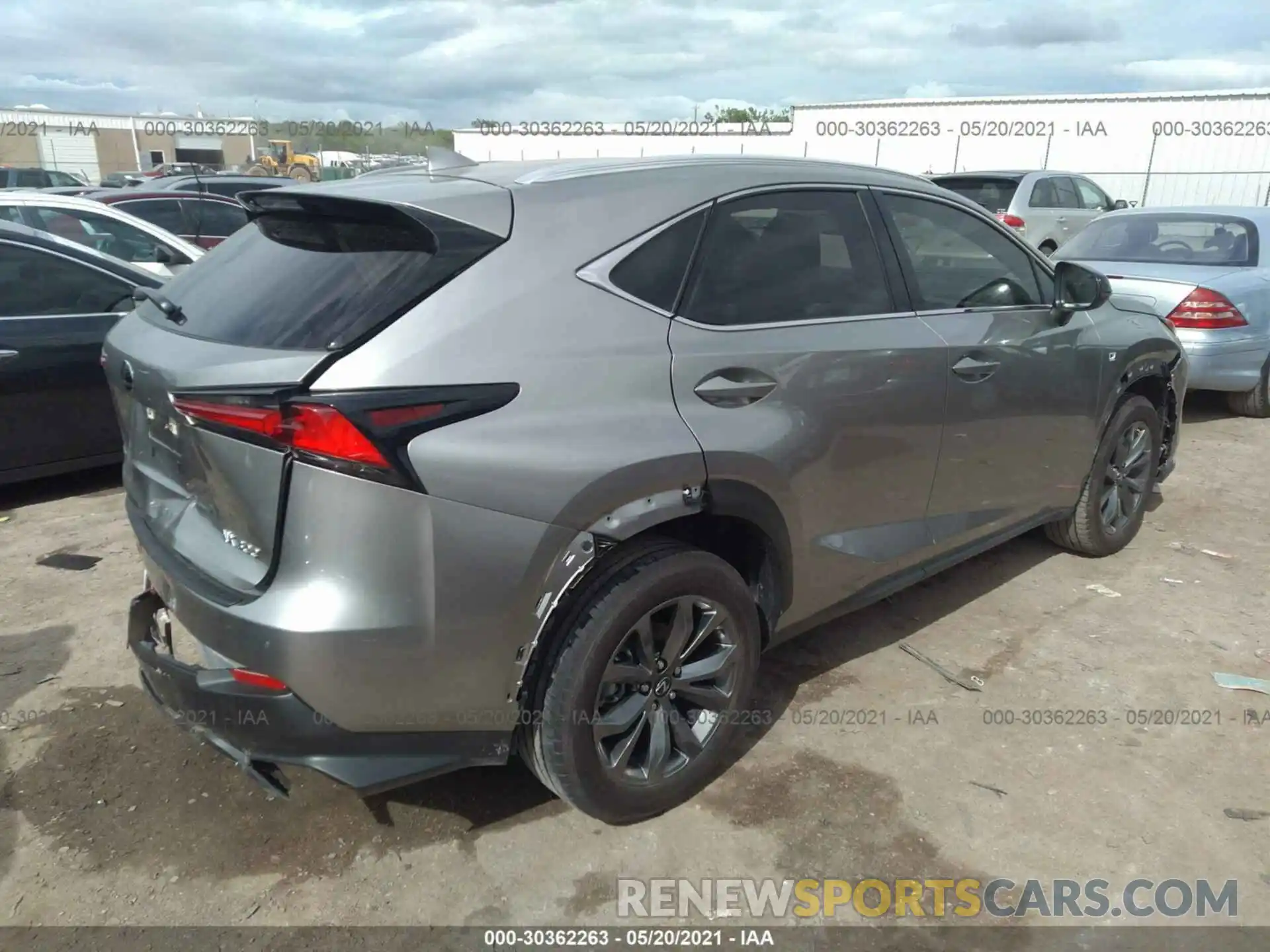 4 Фотография поврежденного автомобиля JTJSARBZ7M5023562 LEXUS NX 2021