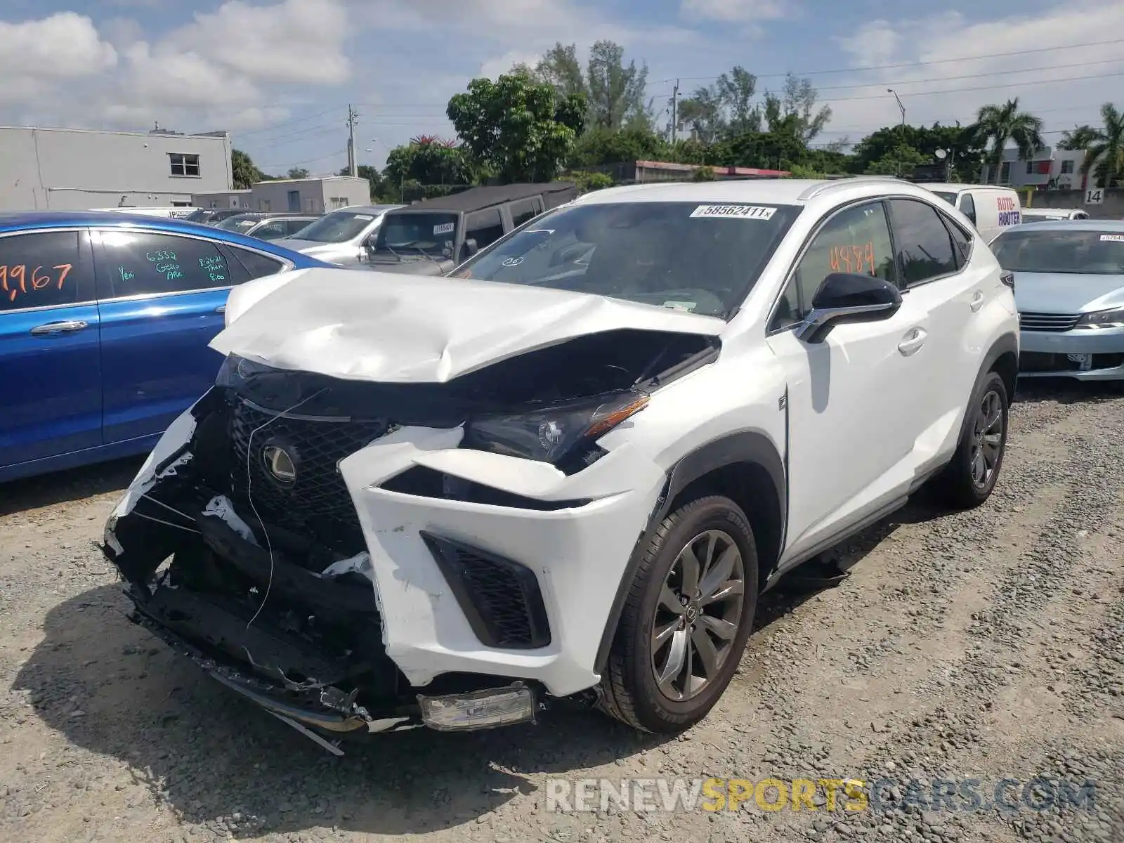 2 Фотография поврежденного автомобиля JTJSARBZ9M2187543 LEXUS NX 2021