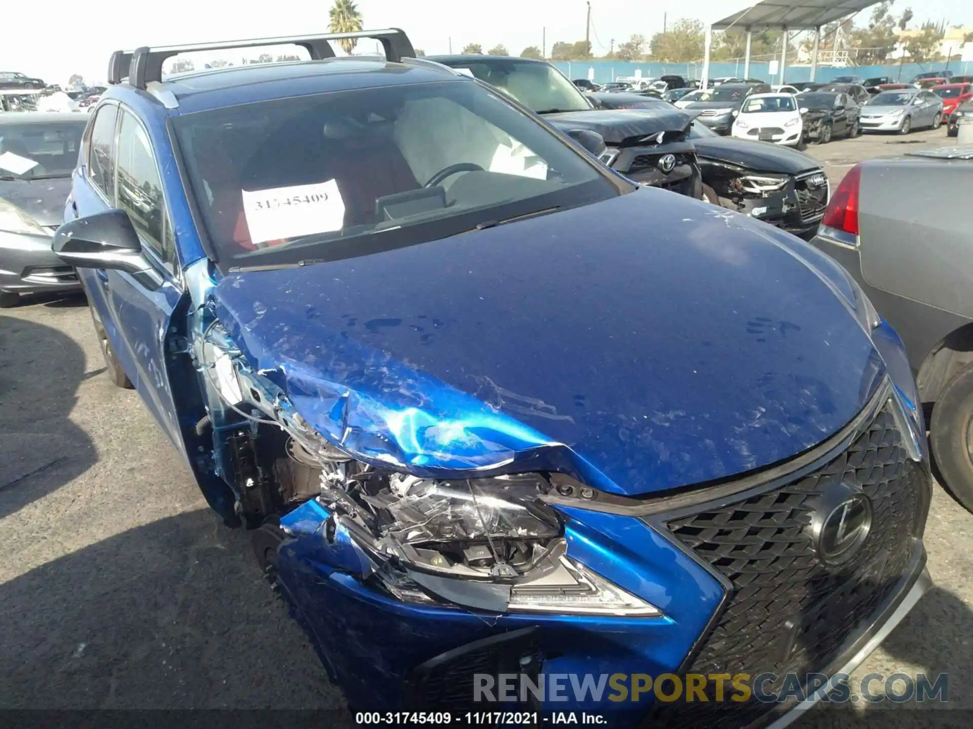 1 Photograph of a damaged car JTJSARBZ9M2191124 LEXUS NX 2021