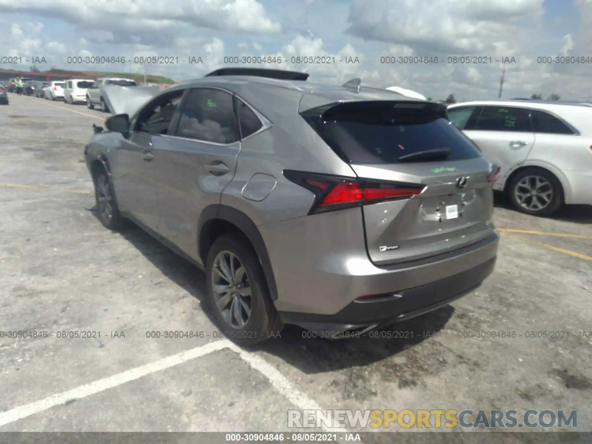 3 Фотография поврежденного автомобиля JTJSARBZ9M2194136 LEXUS NX 2021