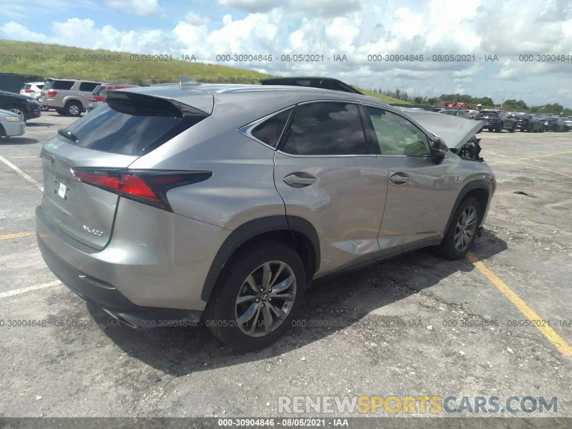 4 Фотография поврежденного автомобиля JTJSARBZ9M2194136 LEXUS NX 2021