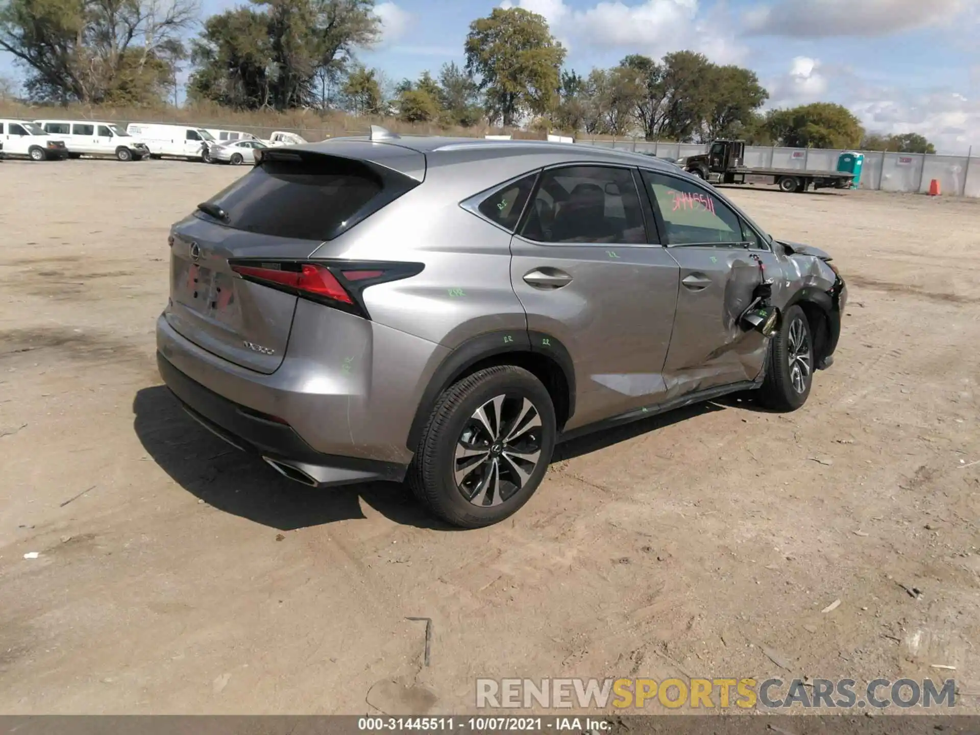 4 Фотография поврежденного автомобиля JTJSARDZ1M2240524 LEXUS NX 2021