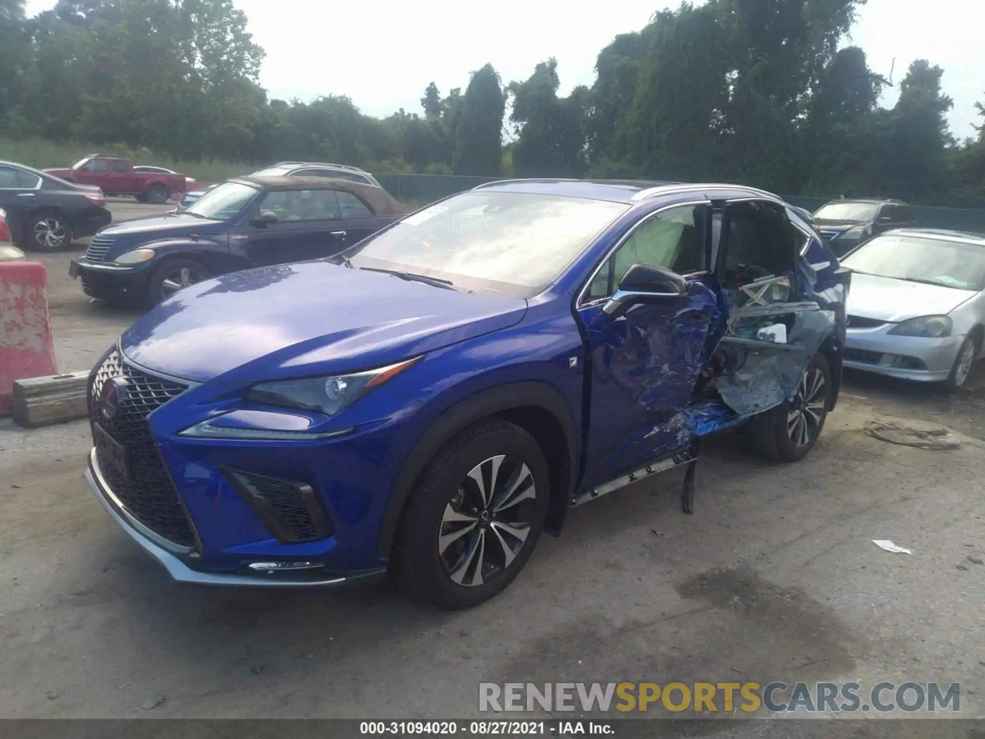 2 Фотография поврежденного автомобиля JTJSARDZ5M2247444 LEXUS NX 2021