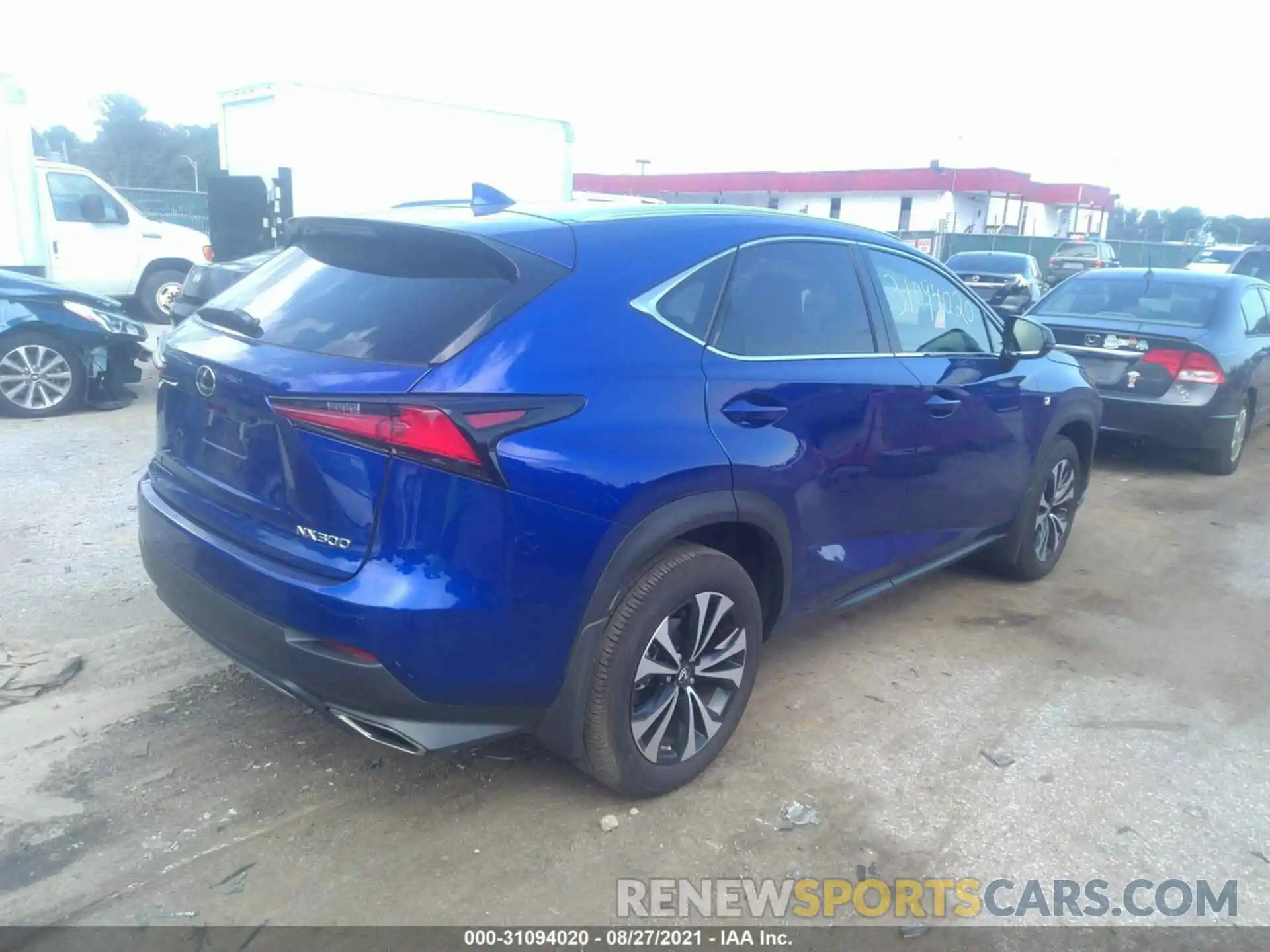 4 Фотография поврежденного автомобиля JTJSARDZ5M2247444 LEXUS NX 2021