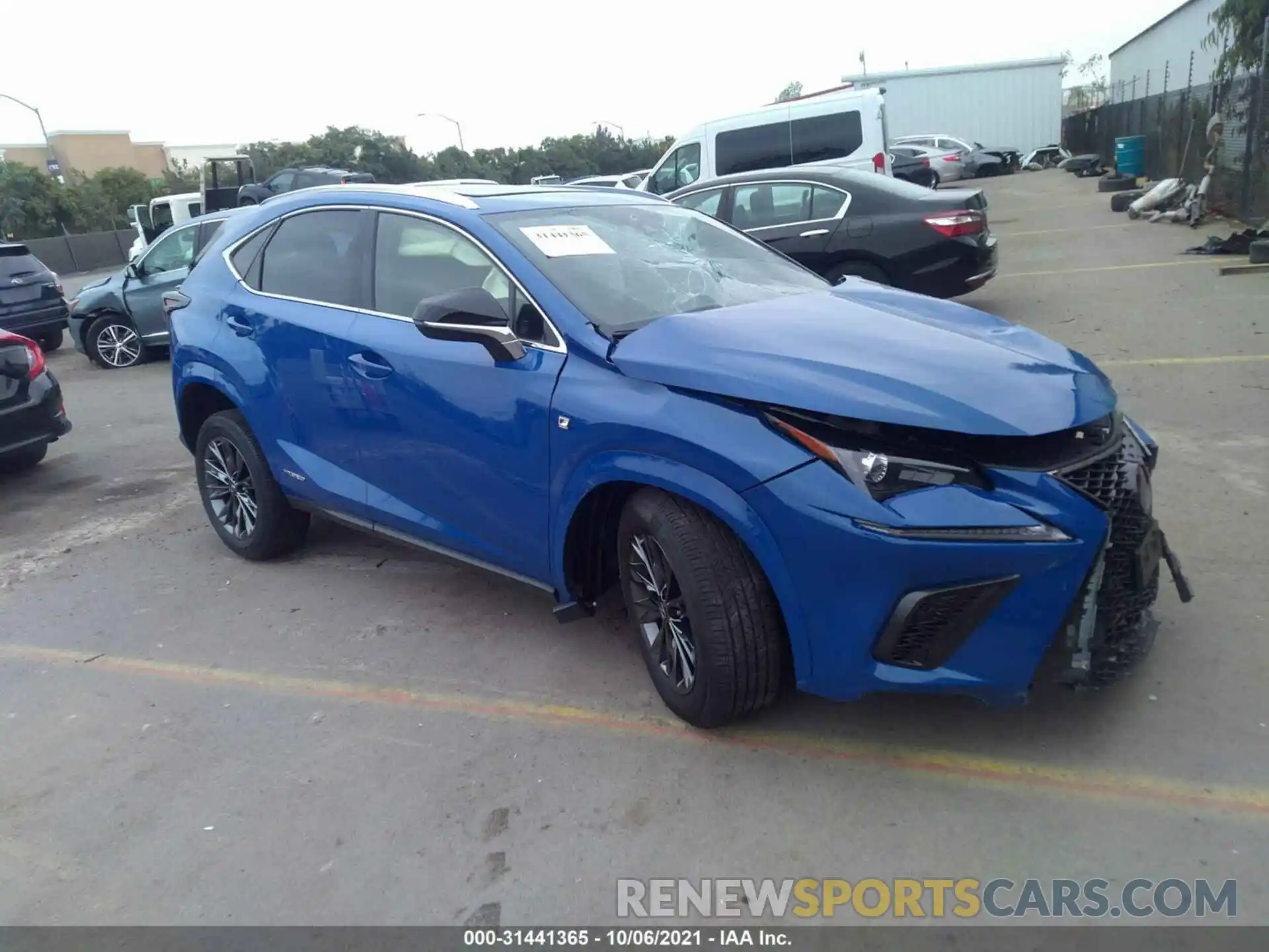 1 Photograph of a damaged car JTJSJRDZ0M2150734 LEXUS NX 2021