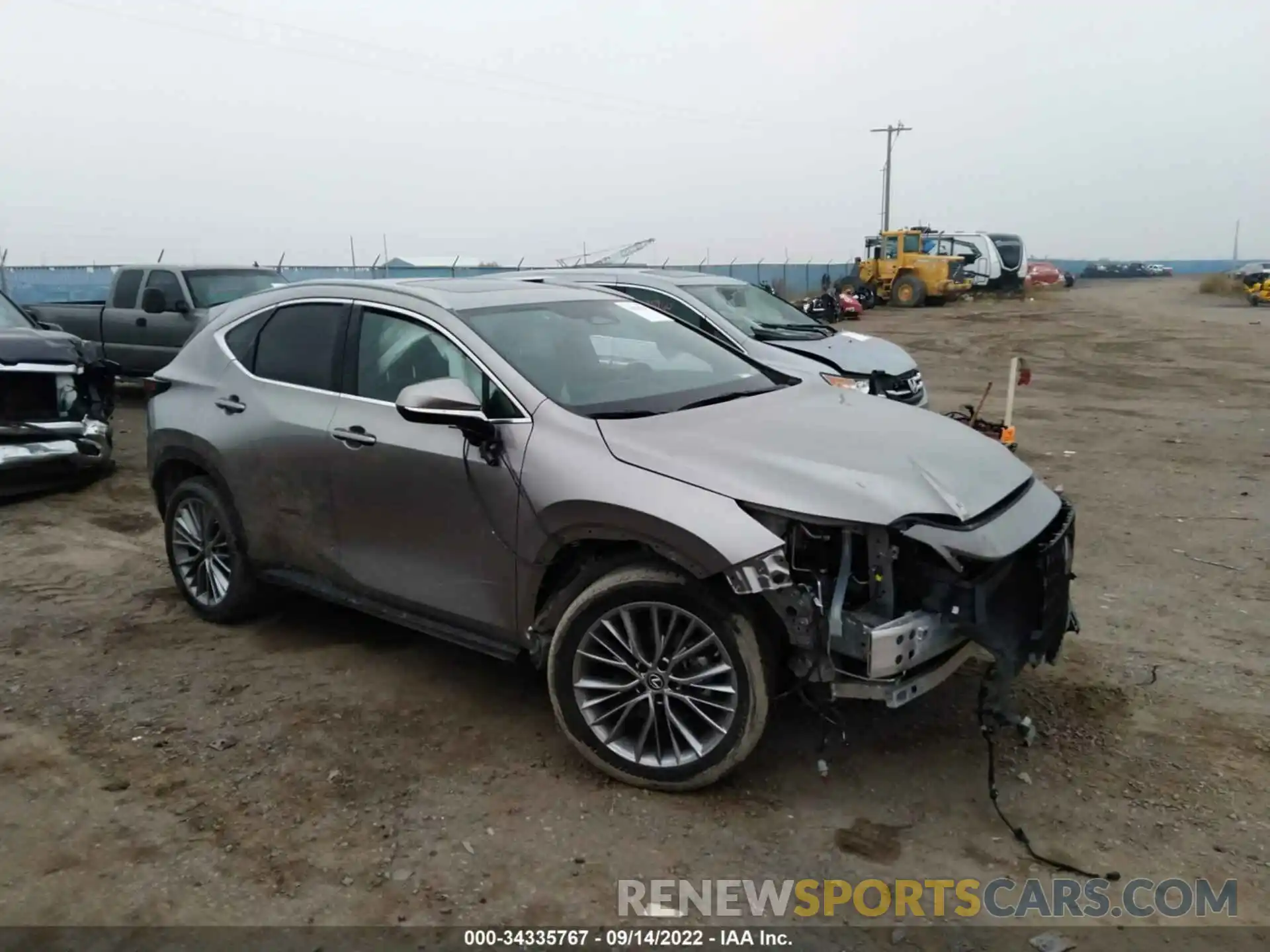 1 Photograph of a damaged car 2T2GKCEZ9NC001075 LEXUS NX 2022