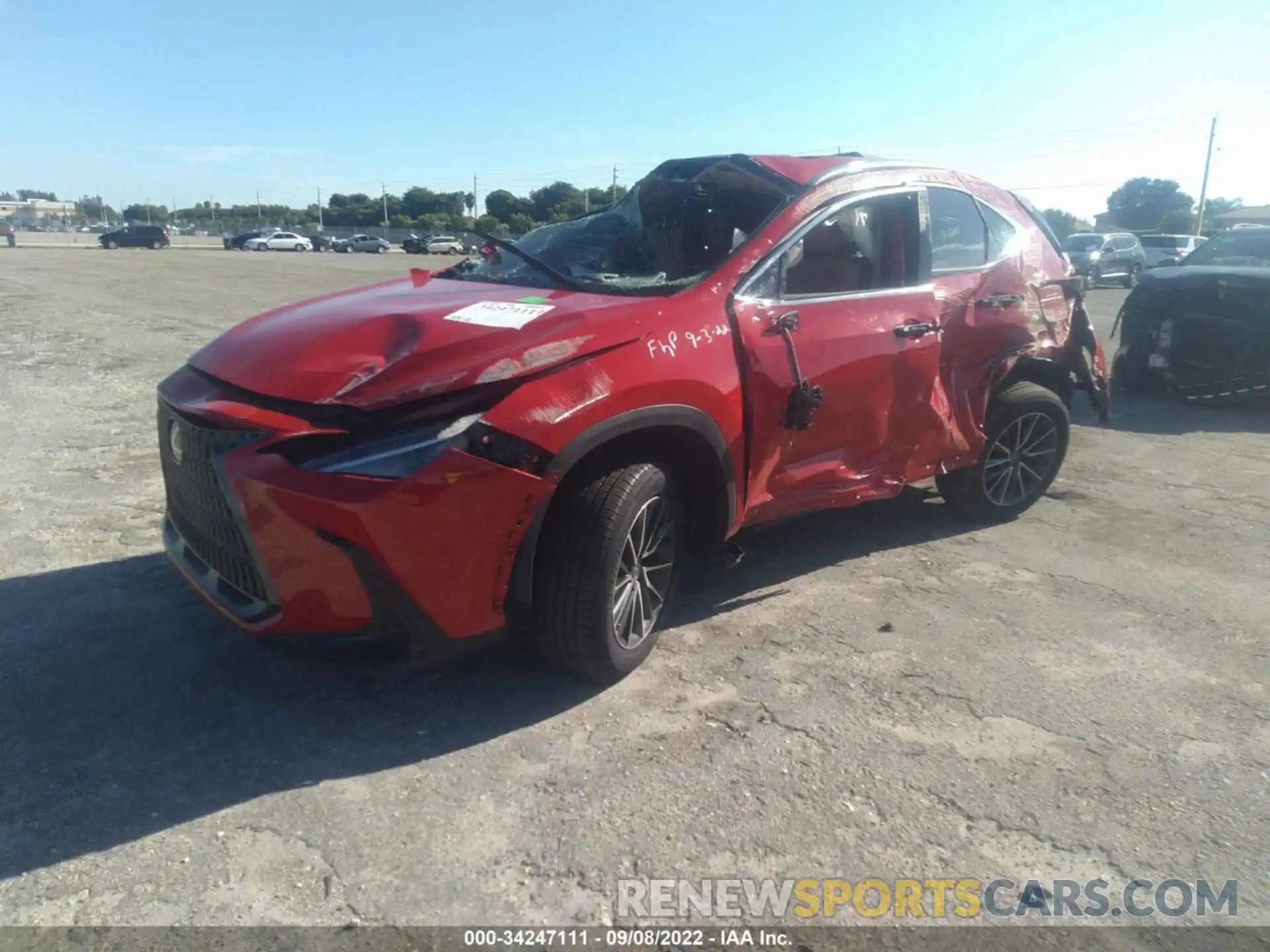 2 Photograph of a damaged car JTJGGCEZ6N2000287 LEXUS NX 2022