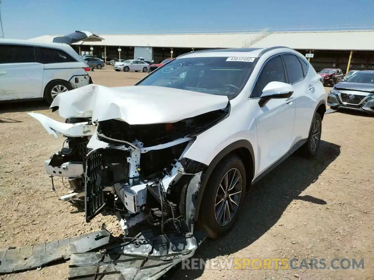 2 Photograph of a damaged car JTJGKCEZ3N2000830 LEXUS NX 2022