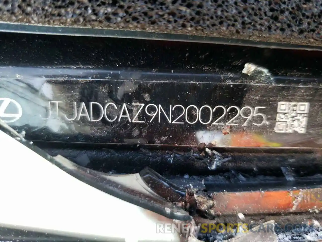 10 Photograph of a damaged car JTJADCAZ9N2002295 LEXUS NX 250 2022