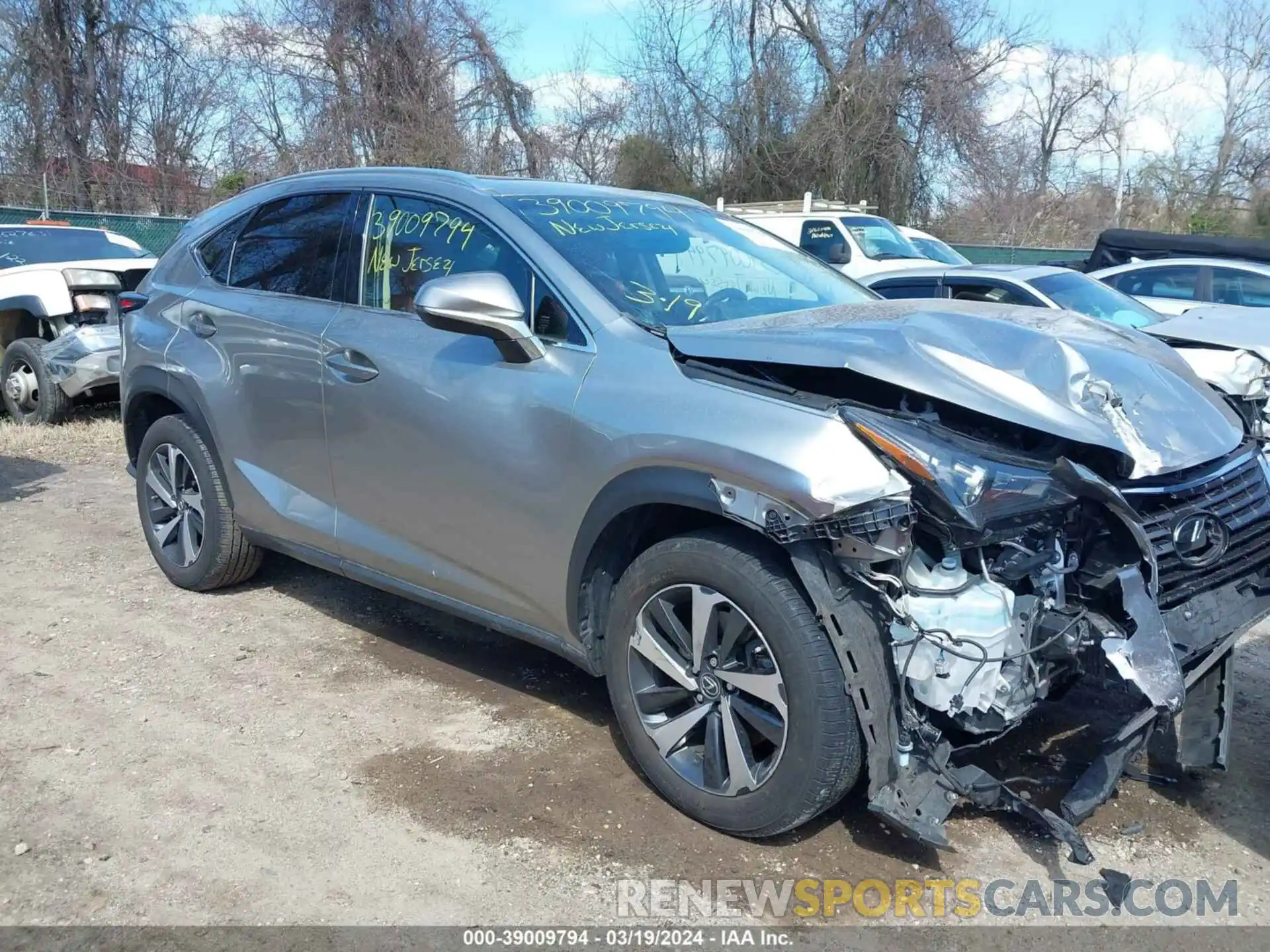 1 Photograph of a damaged car JTJBARBZ0K2211676 LEXUS NX 300 2019