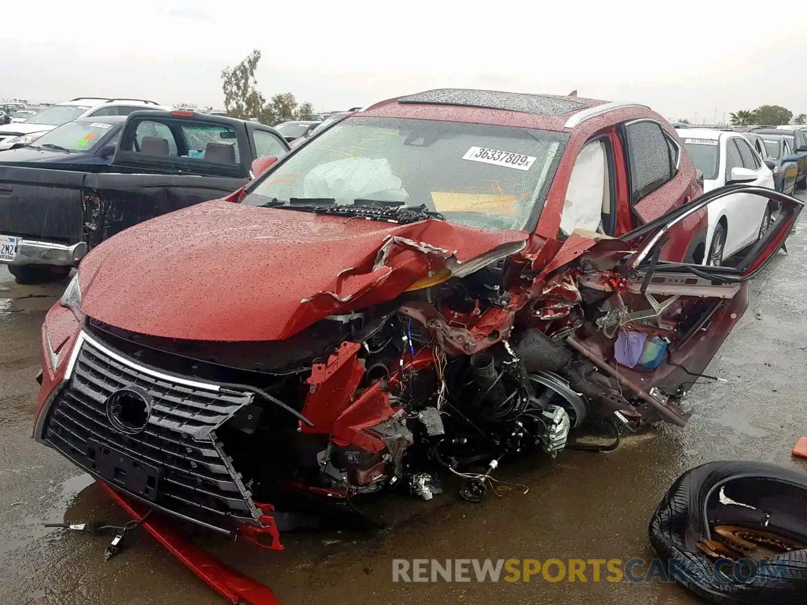 2 Photograph of a damaged car JTJBARBZ8K2209884 LEXUS NX 300 2019