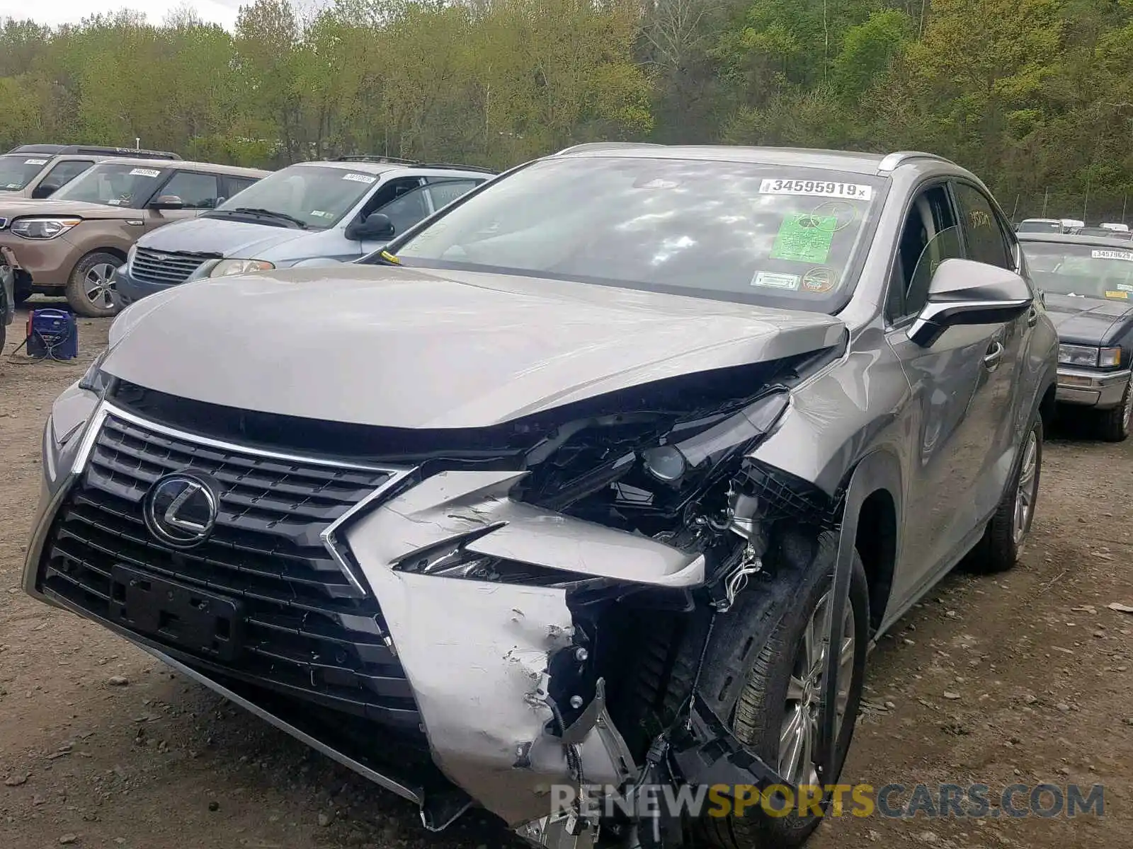 2 Фотография поврежденного автомобиля JTJBARBZ9K2204578 LEXUS NX 300 2019