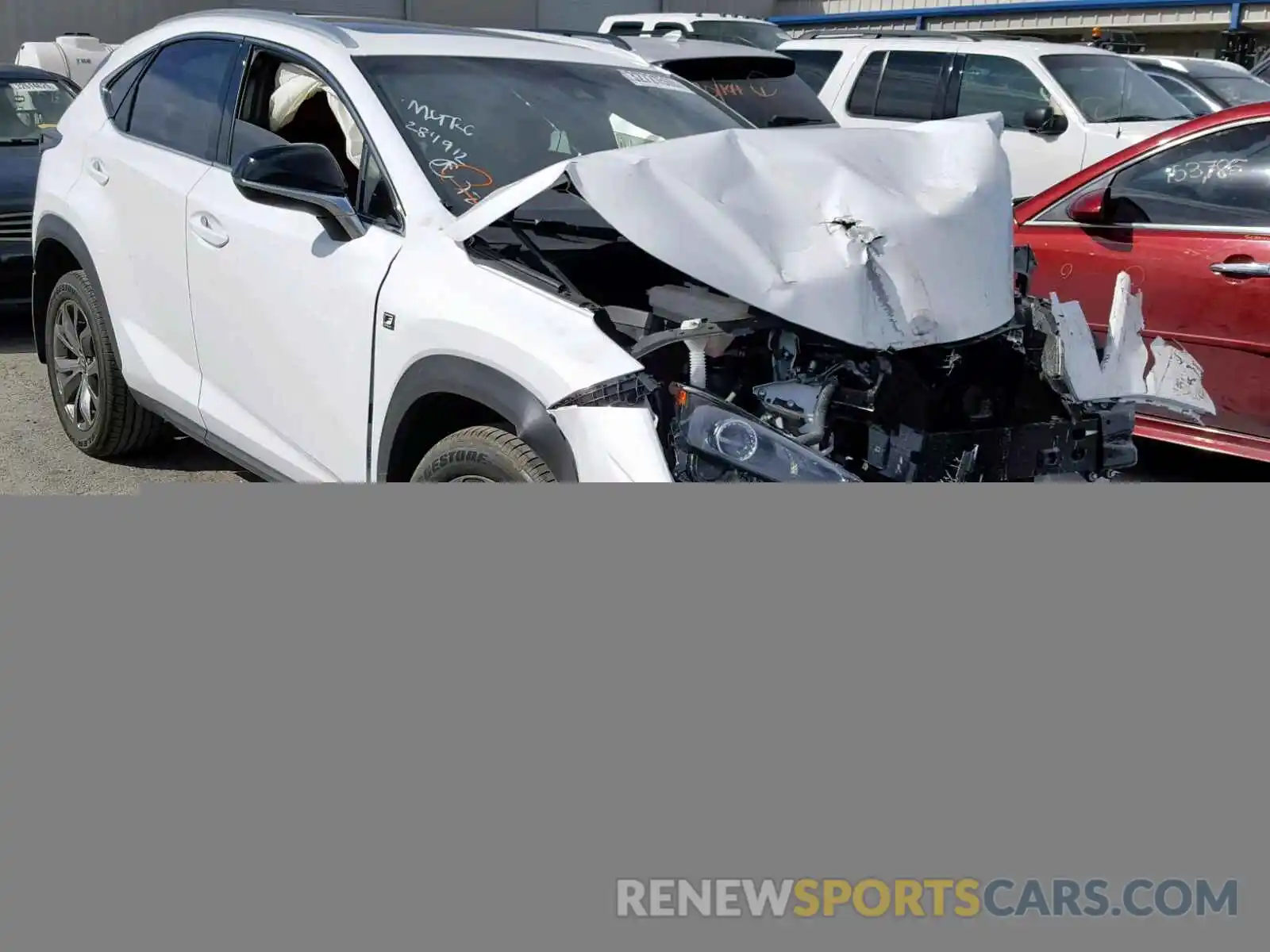 1 Photograph of a damaged car JTJYARBZ1K2138313 LEXUS NX 300 2019