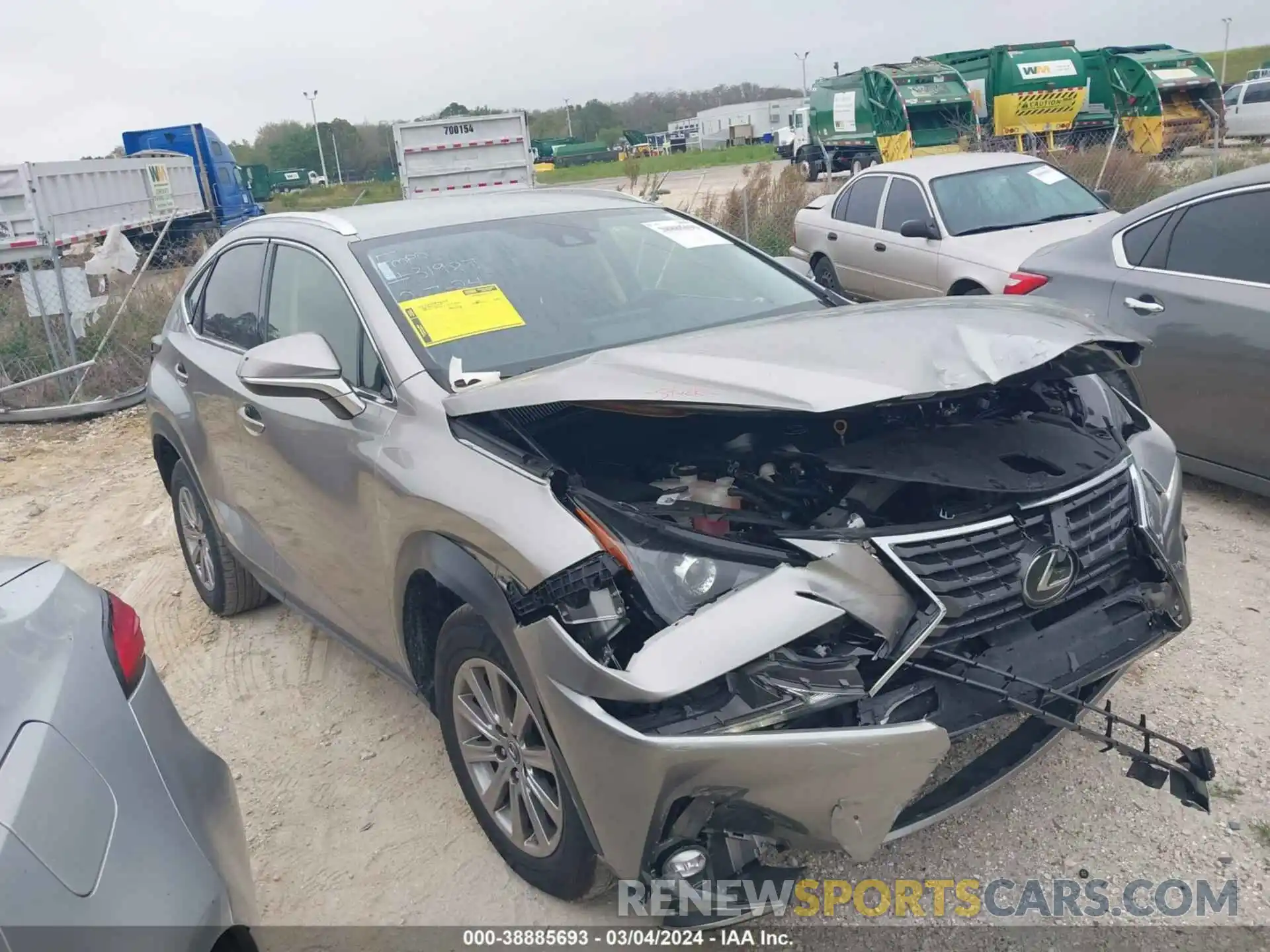 1 Photograph of a damaged car JTJDARBZ2M2180782 LEXUS NX 300 2021