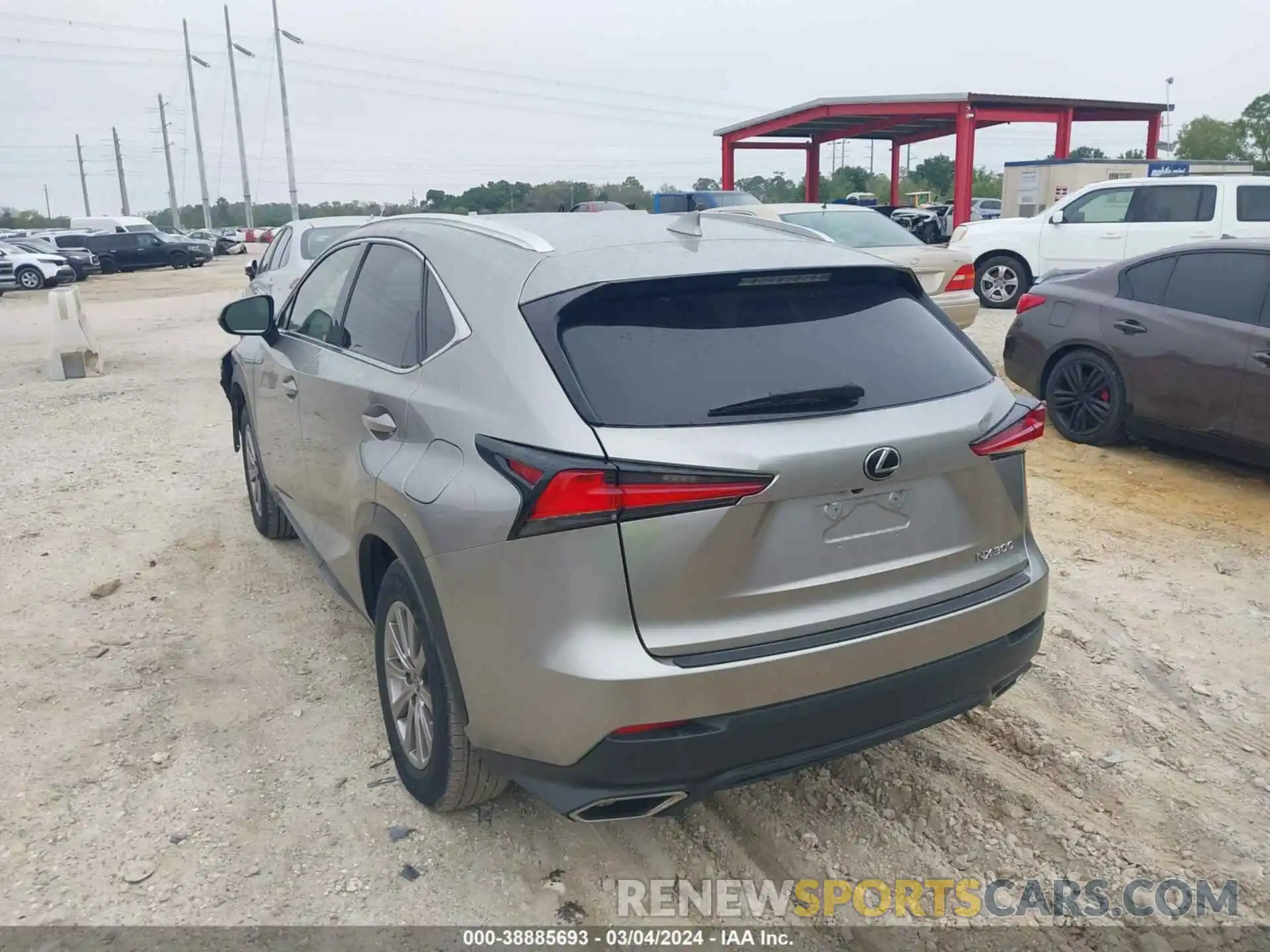 3 Photograph of a damaged car JTJDARBZ2M2180782 LEXUS NX 300 2021