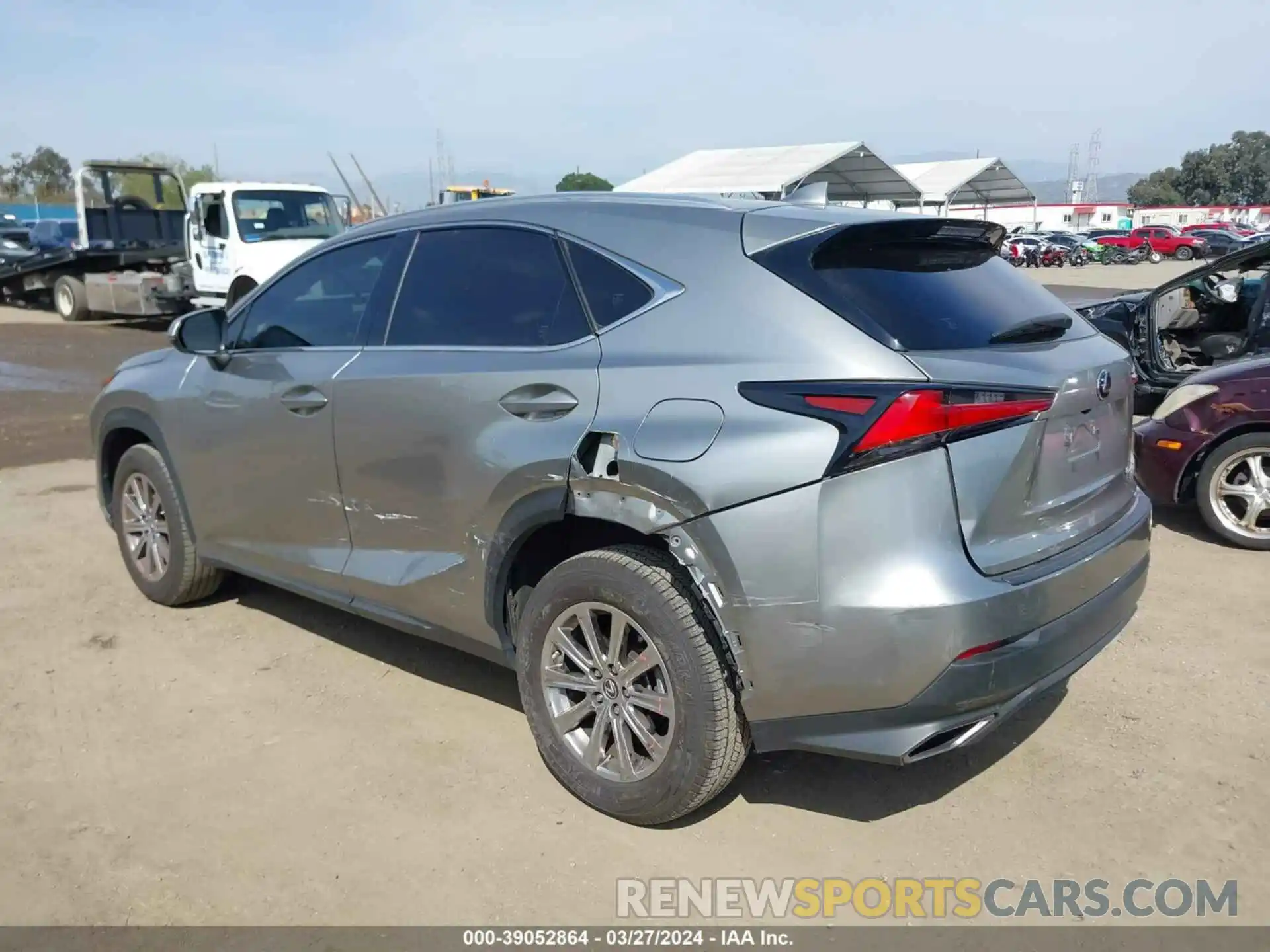 3 Фотография поврежденного автомобиля JTJDARBZ2M2198795 LEXUS NX 300 2021