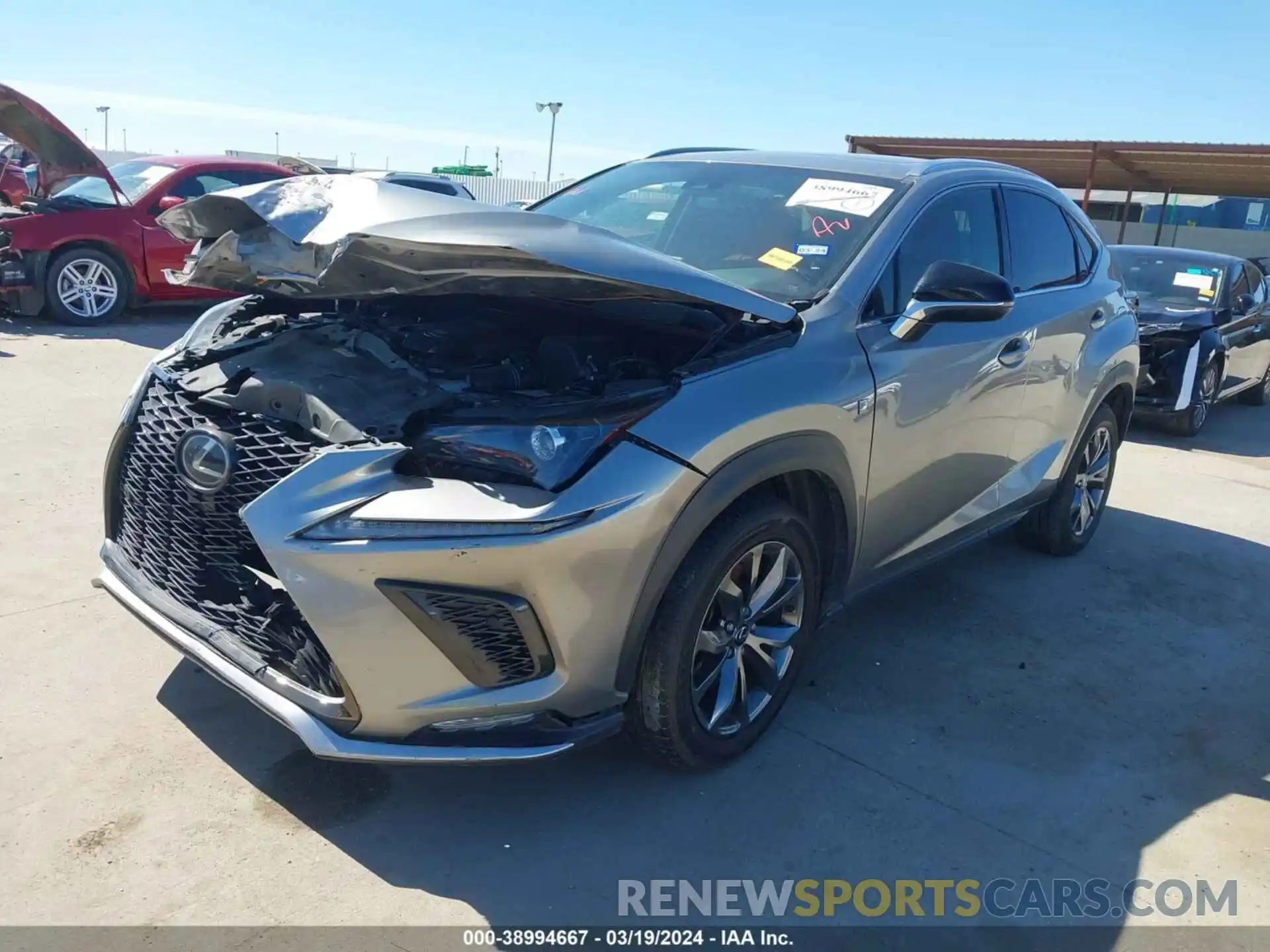 2 Photograph of a damaged car JTJSARBZ3M2190552 LEXUS NX 300 2021