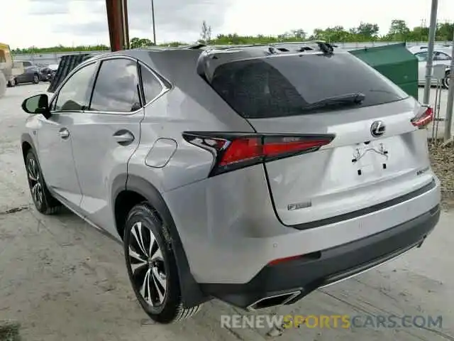 3 Фотография поврежденного автомобиля JTJBARBZ6K2196584 LEXUS NX 300 BAS 2019