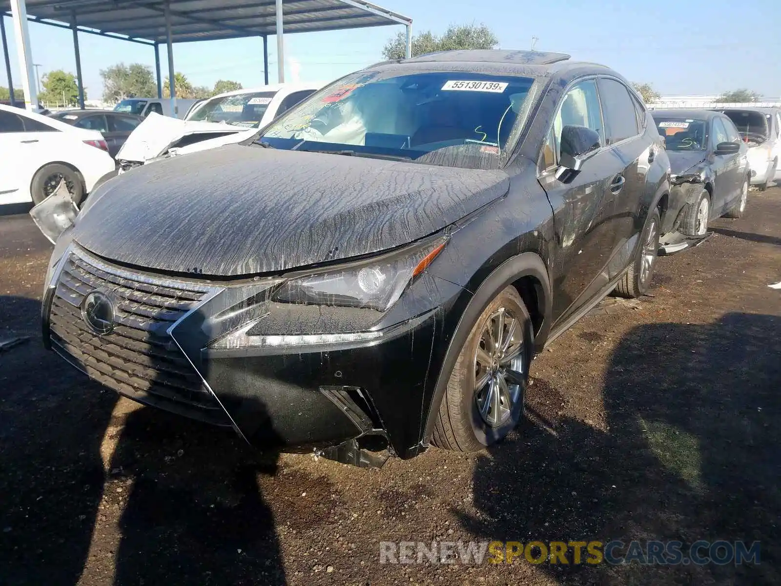 2 Фотография поврежденного автомобиля JTJYARBZ0K2134155 LEXUS NX 300 BAS 2019