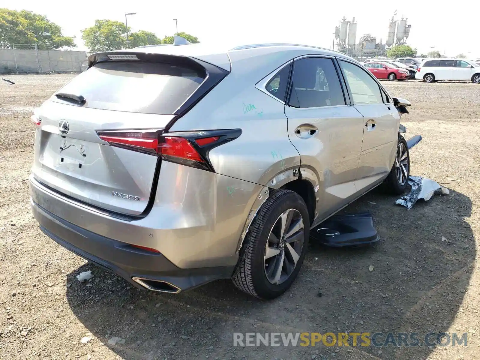 4 Фотография поврежденного автомобиля JTJYARBZ1K2122628 LEXUS NX 300 BAS 2019