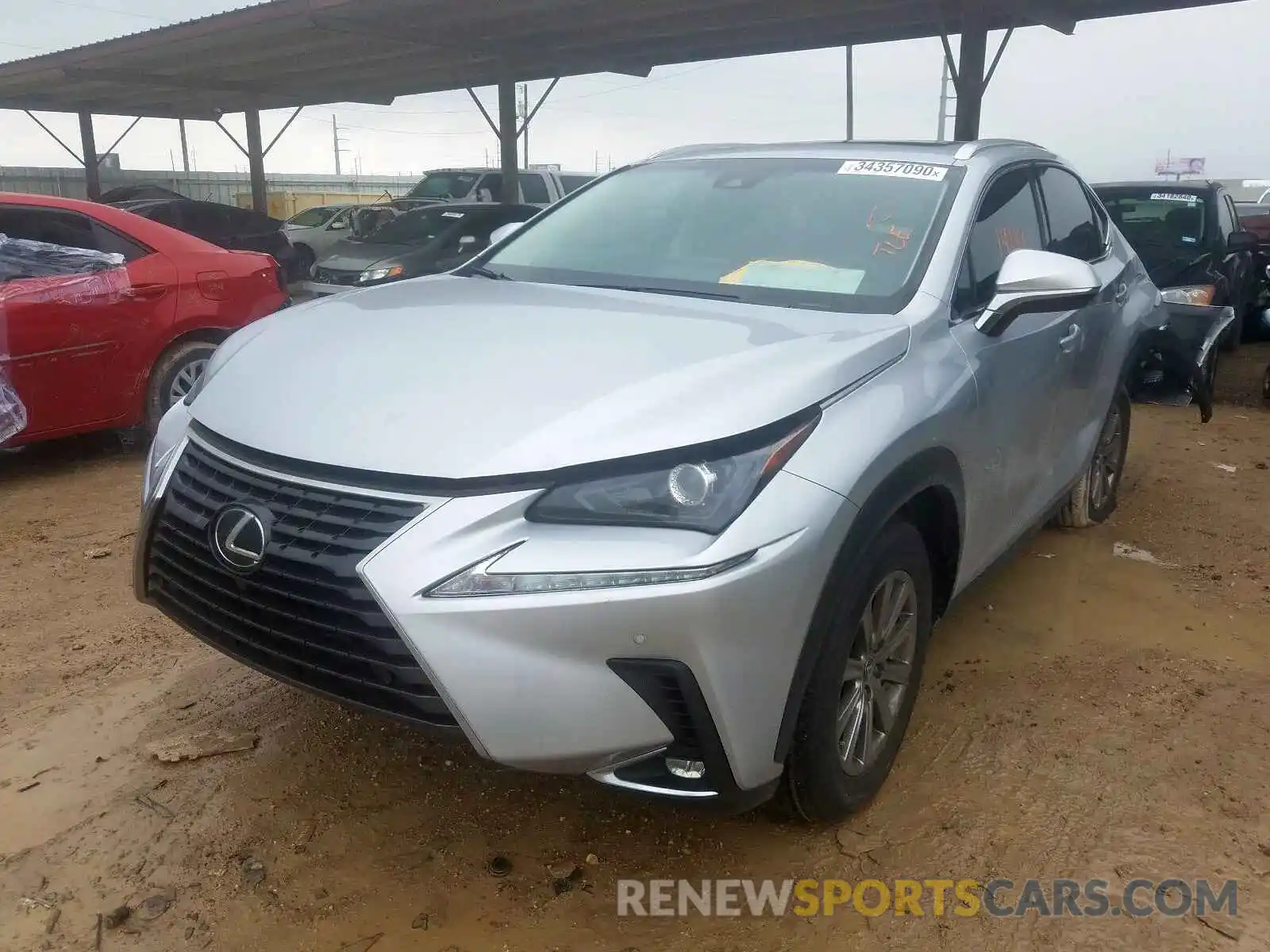 2 Фотография поврежденного автомобиля JTJYARBZ1K2135914 LEXUS NX 300 BAS 2019