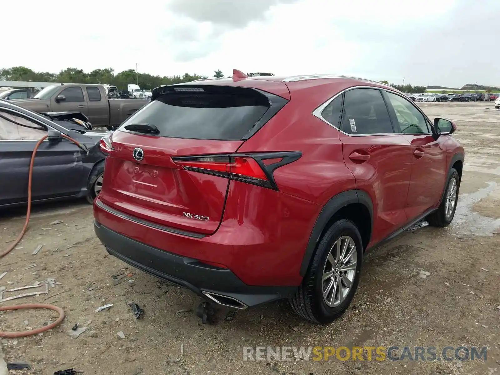 4 Фотография поврежденного автомобиля JTJYARBZ2K2142287 LEXUS NX 300 BAS 2019