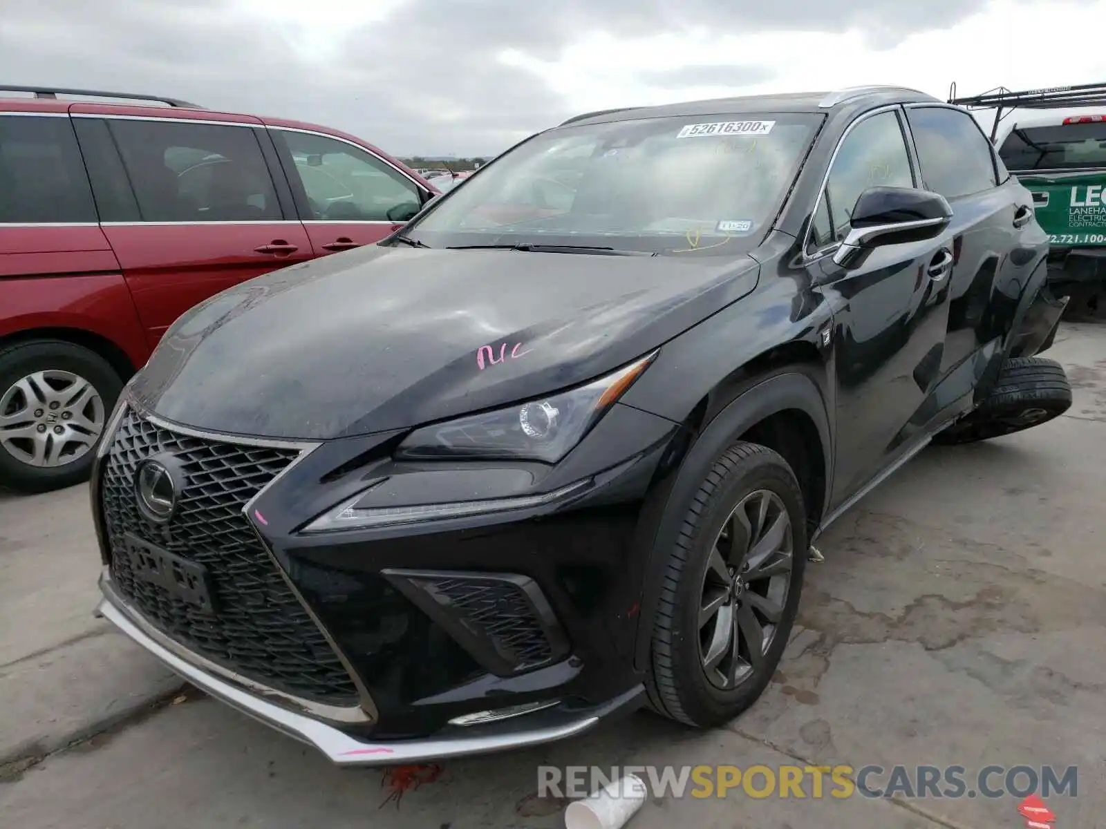 2 Фотография поврежденного автомобиля JTJYARBZ3K2118449 LEXUS NX 300 BAS 2019