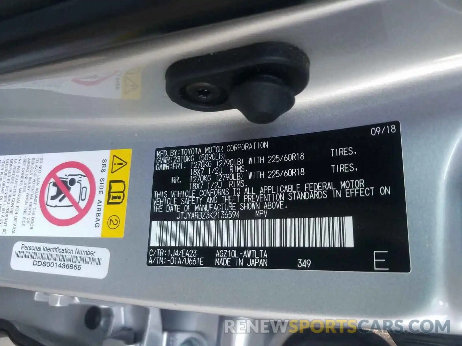 10 Photograph of a damaged car JTJYARBZ3K2136594 LEXUS NX 300 BAS 2019