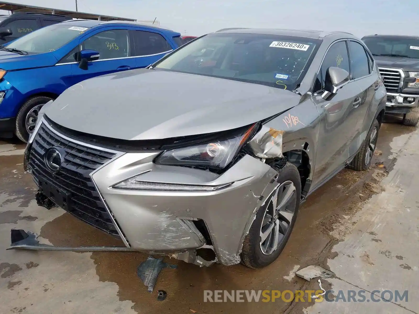 2 Фотография поврежденного автомобиля JTJYARBZ4K2128312 LEXUS NX 300 BAS 2019