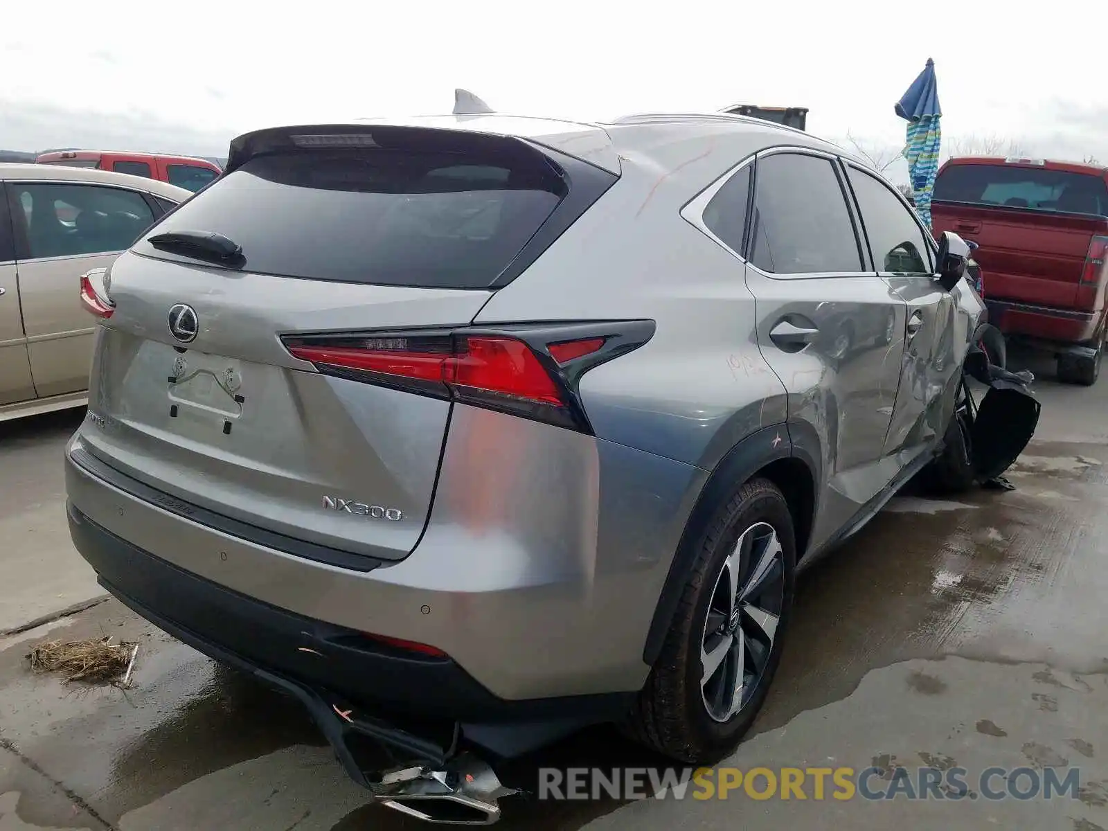 4 Фотография поврежденного автомобиля JTJYARBZ4K2128312 LEXUS NX 300 BAS 2019